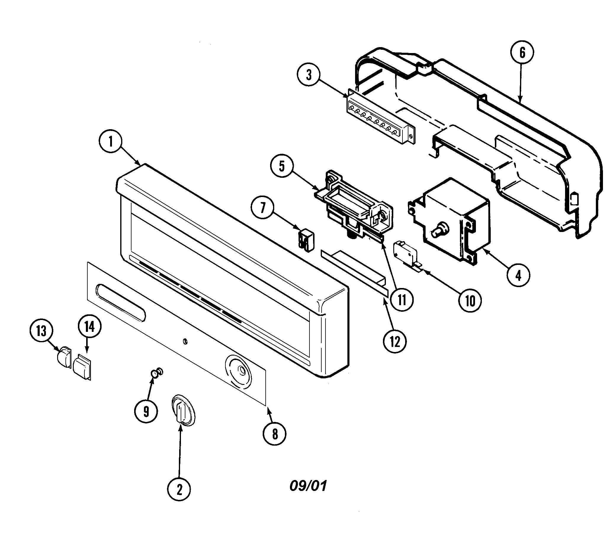 Maytag DWU8602AAM control panel (dwu8602aam) diagram