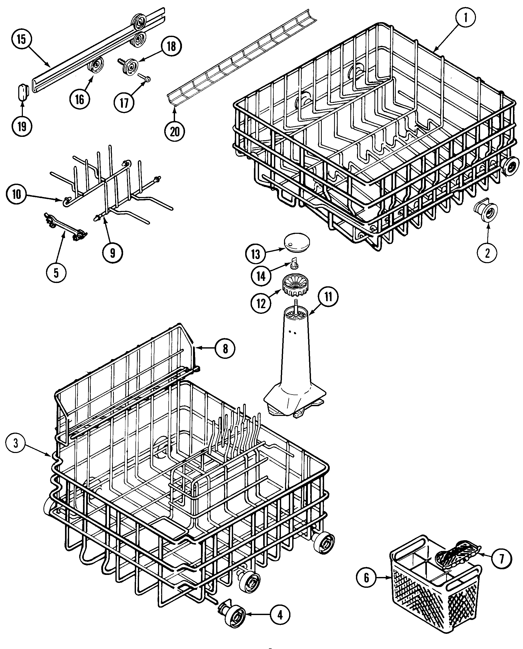 Maytag DWU8602AAM track & rack assembly (dwu8602aam) diagram