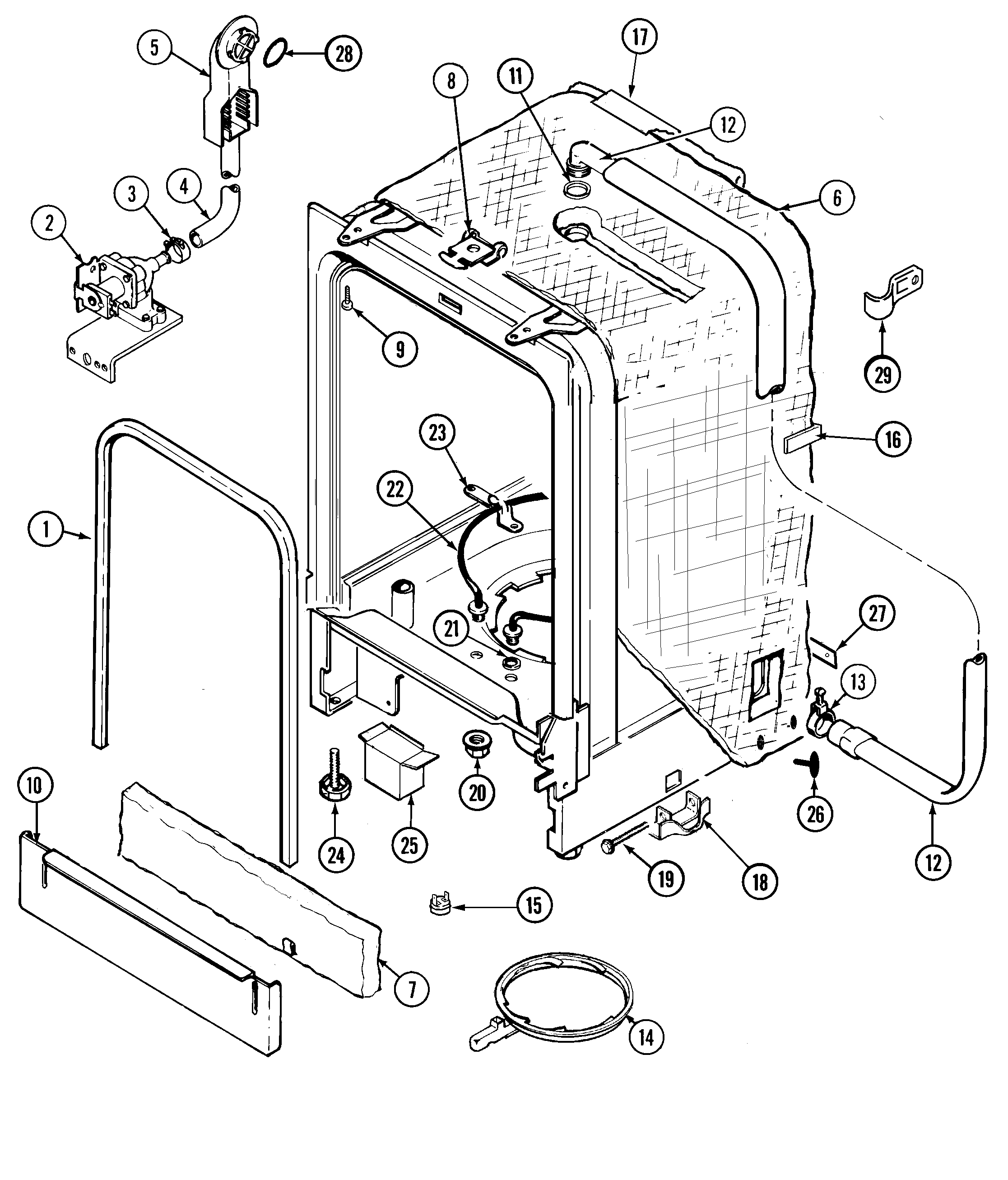 Maytag DWU8602AAM tub (dwu8602aam) diagram