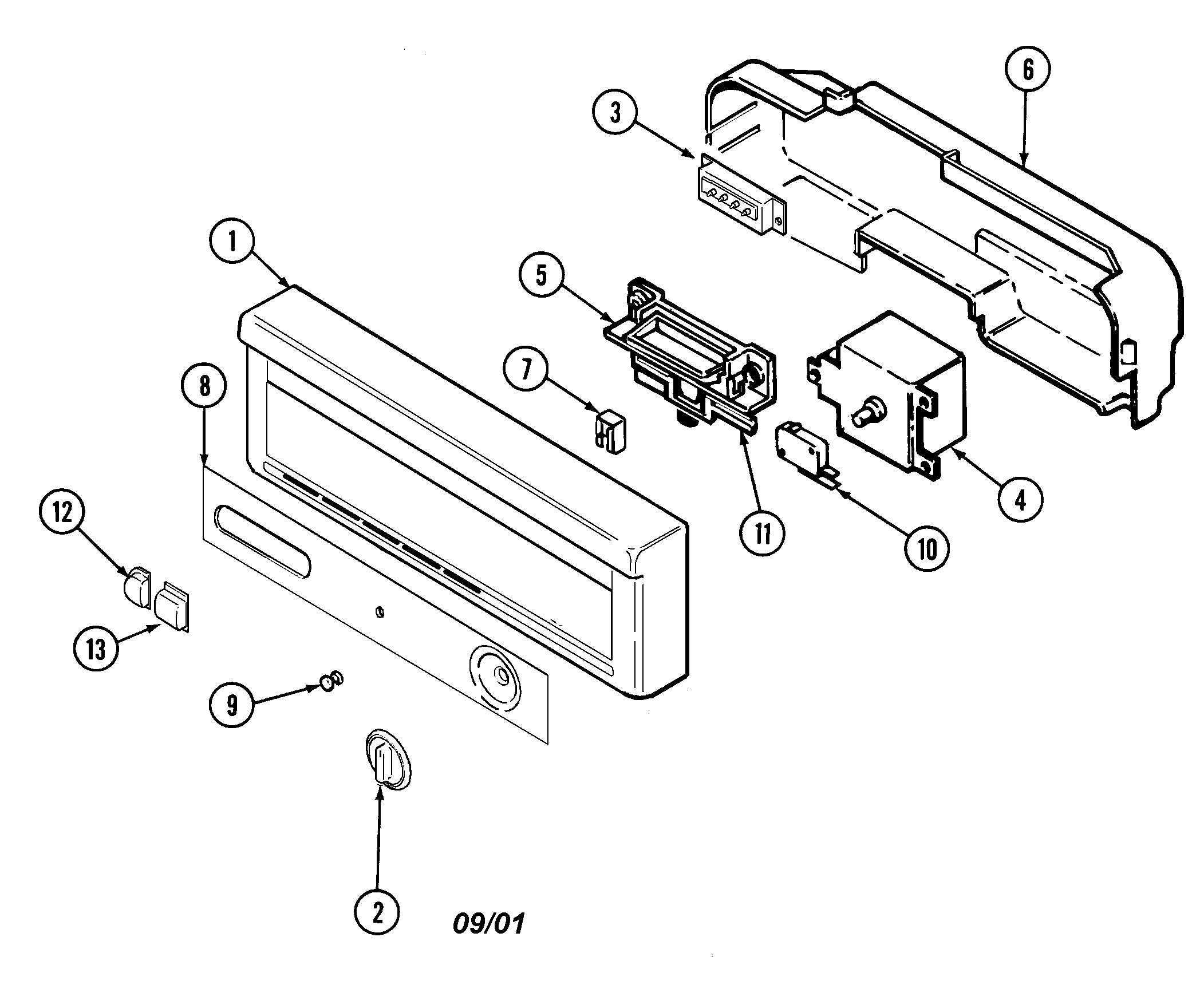 Maytag DWU7560AAM control panel diagram