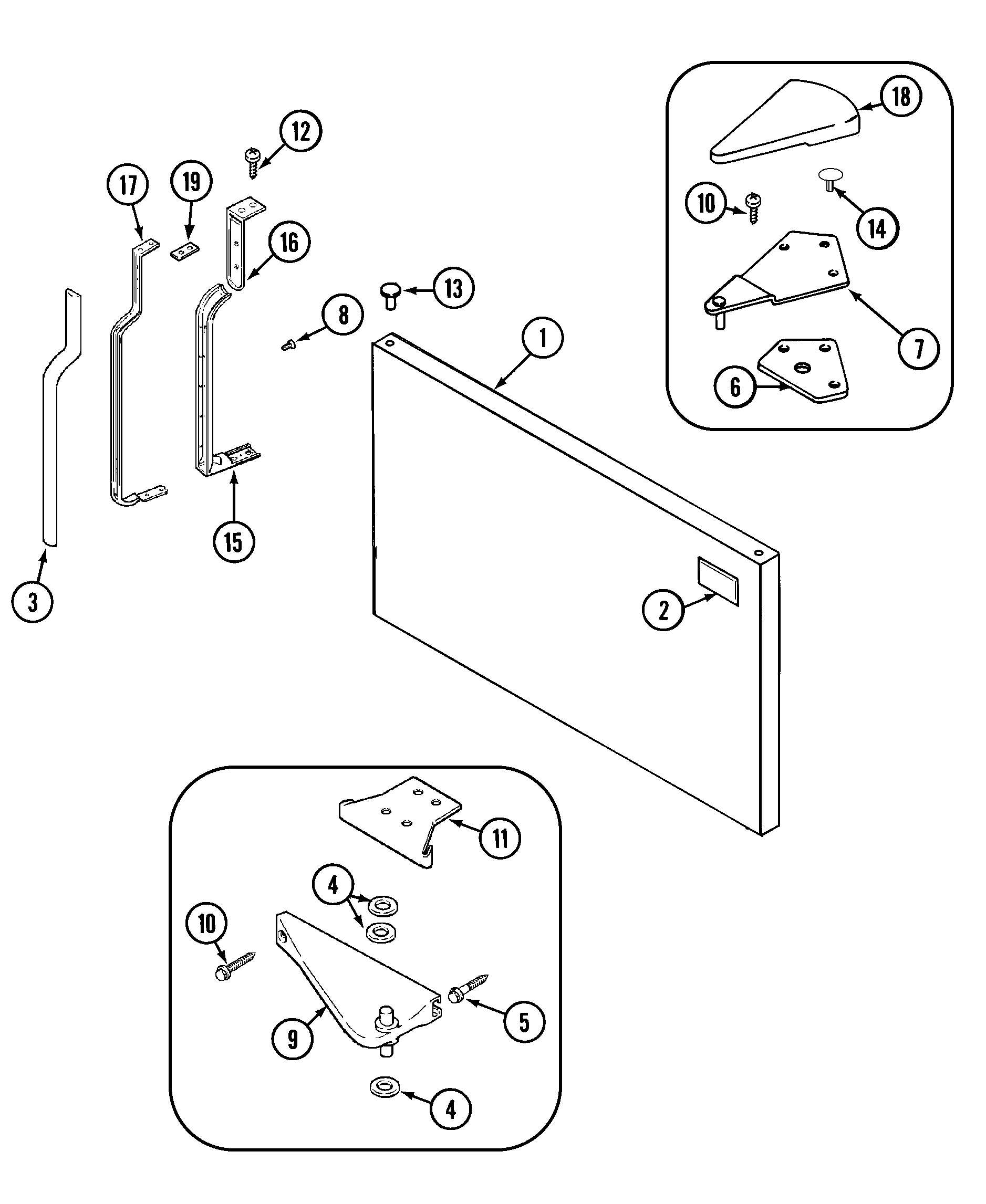 Maytag MTF2155BRA freezer outer door diagram