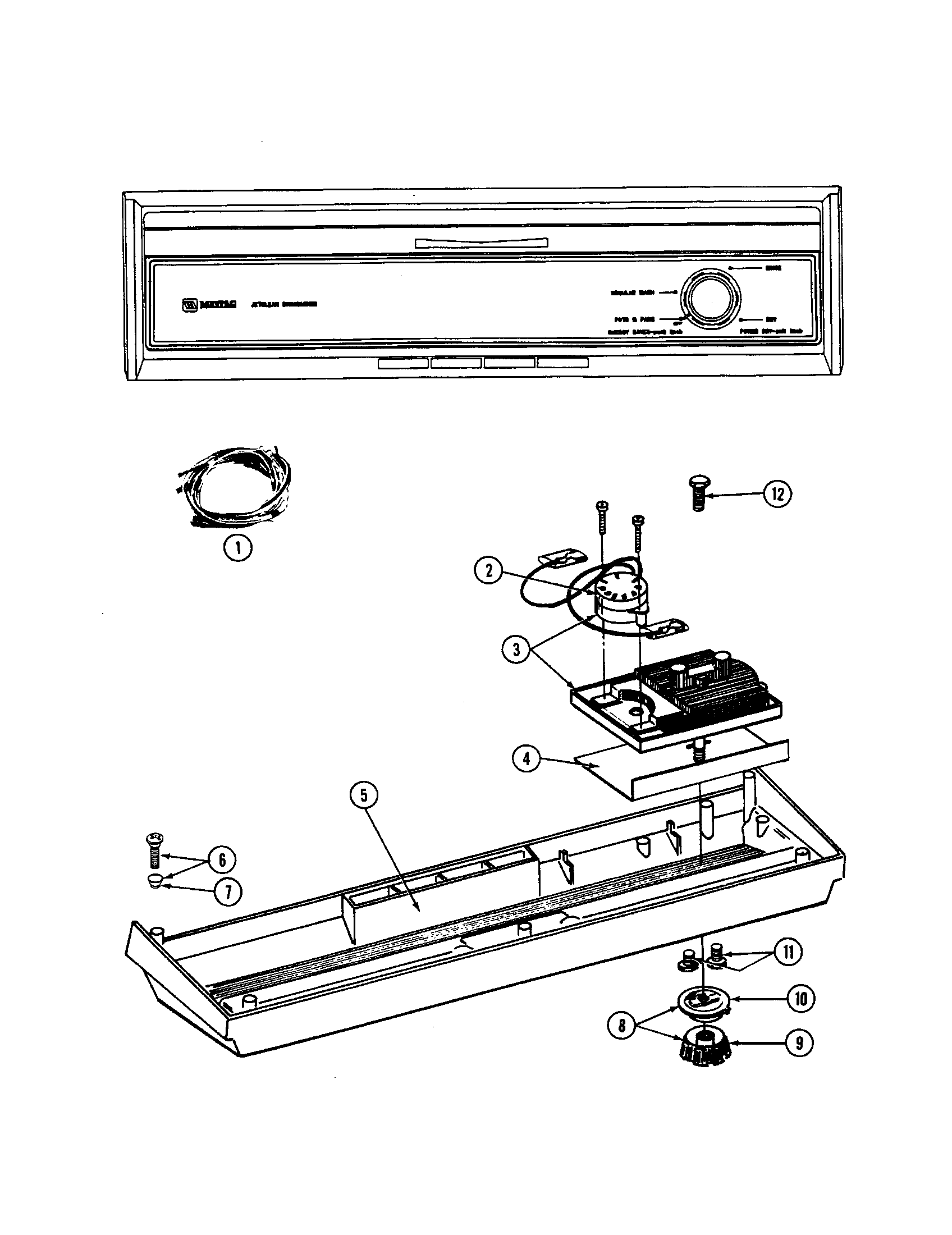 Maytag WC204 control panel diagram