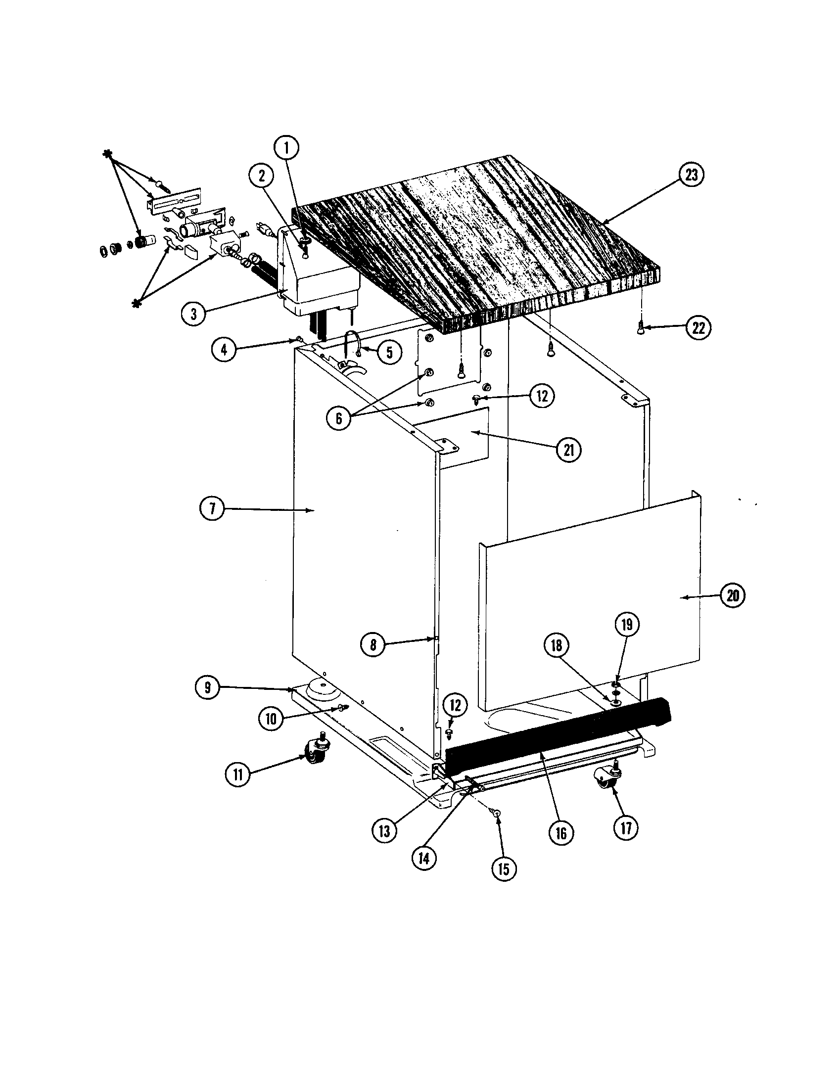 Maytag WC204 cabinet diagram