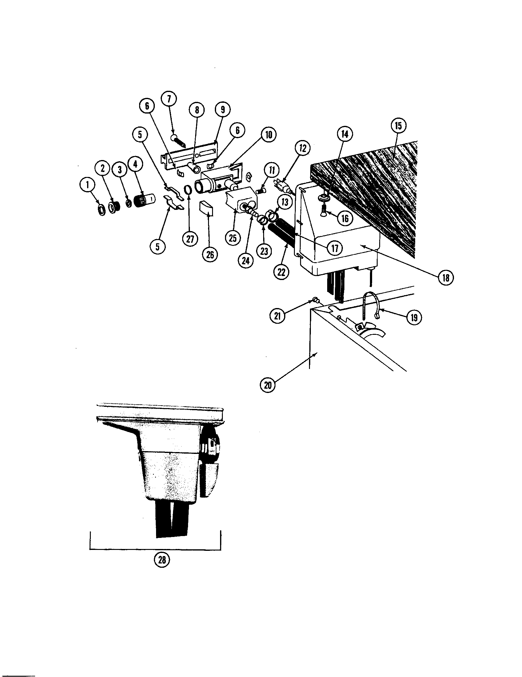 Maytag WC704 faucet coupler diagram