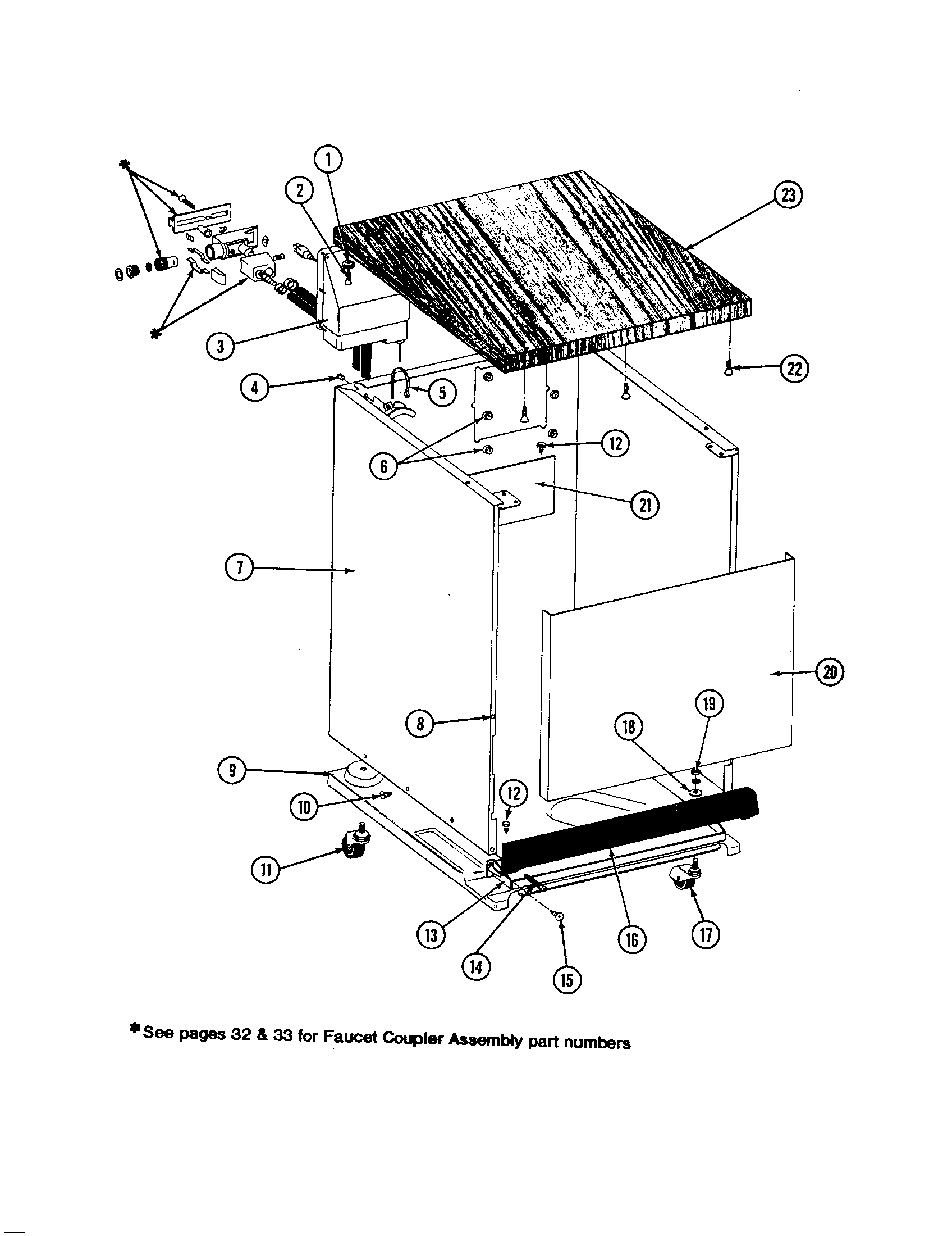 Maytag WC704 cabinet assembly diagram