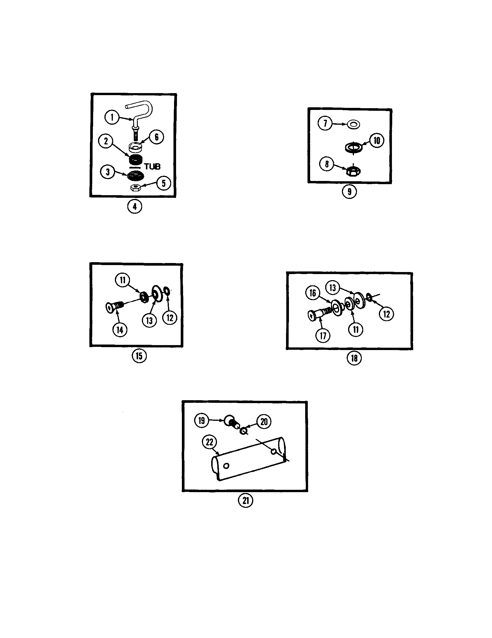 Maytag WC704 tub assembly diagram