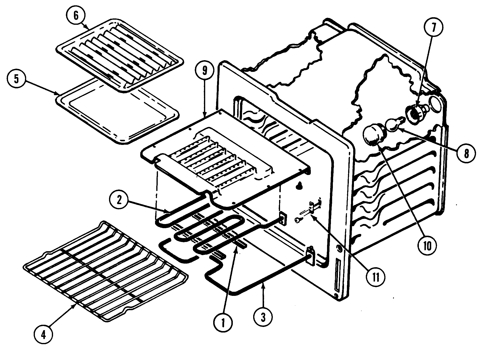 Magic Chef 3868XRW oven diagram
