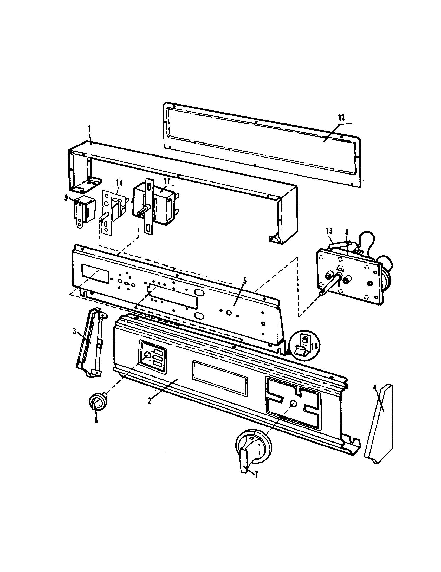 Crosley CDG20C7A control panel diagram