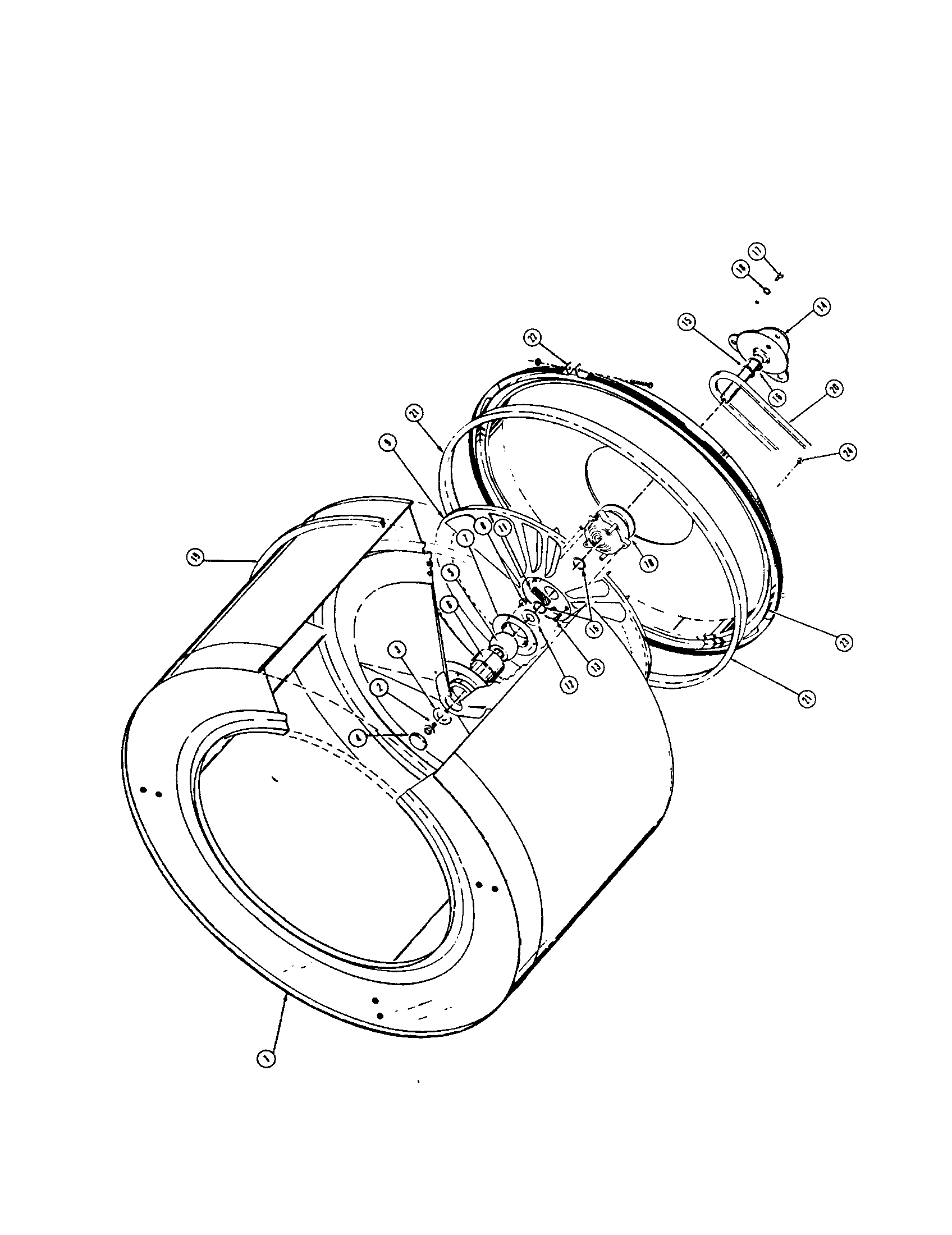 Crosley CDG20C7A drum diagram