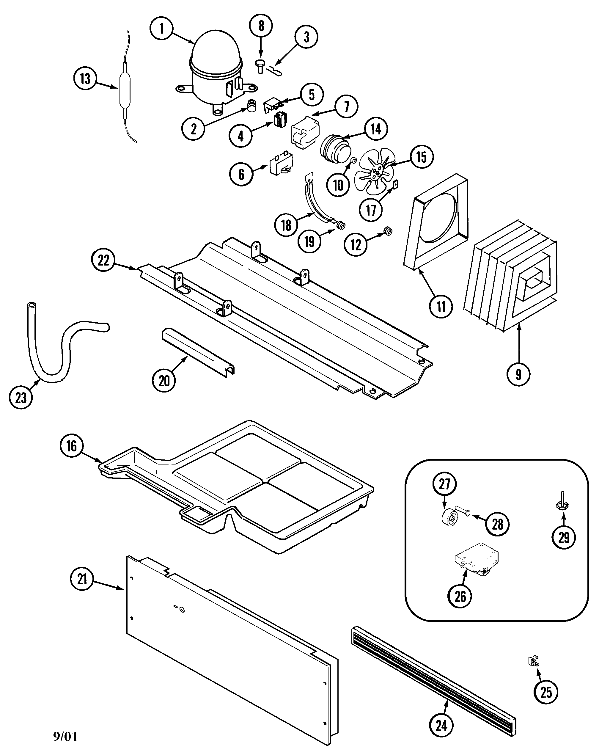 Maytag MTB1956AEW compressor diagram