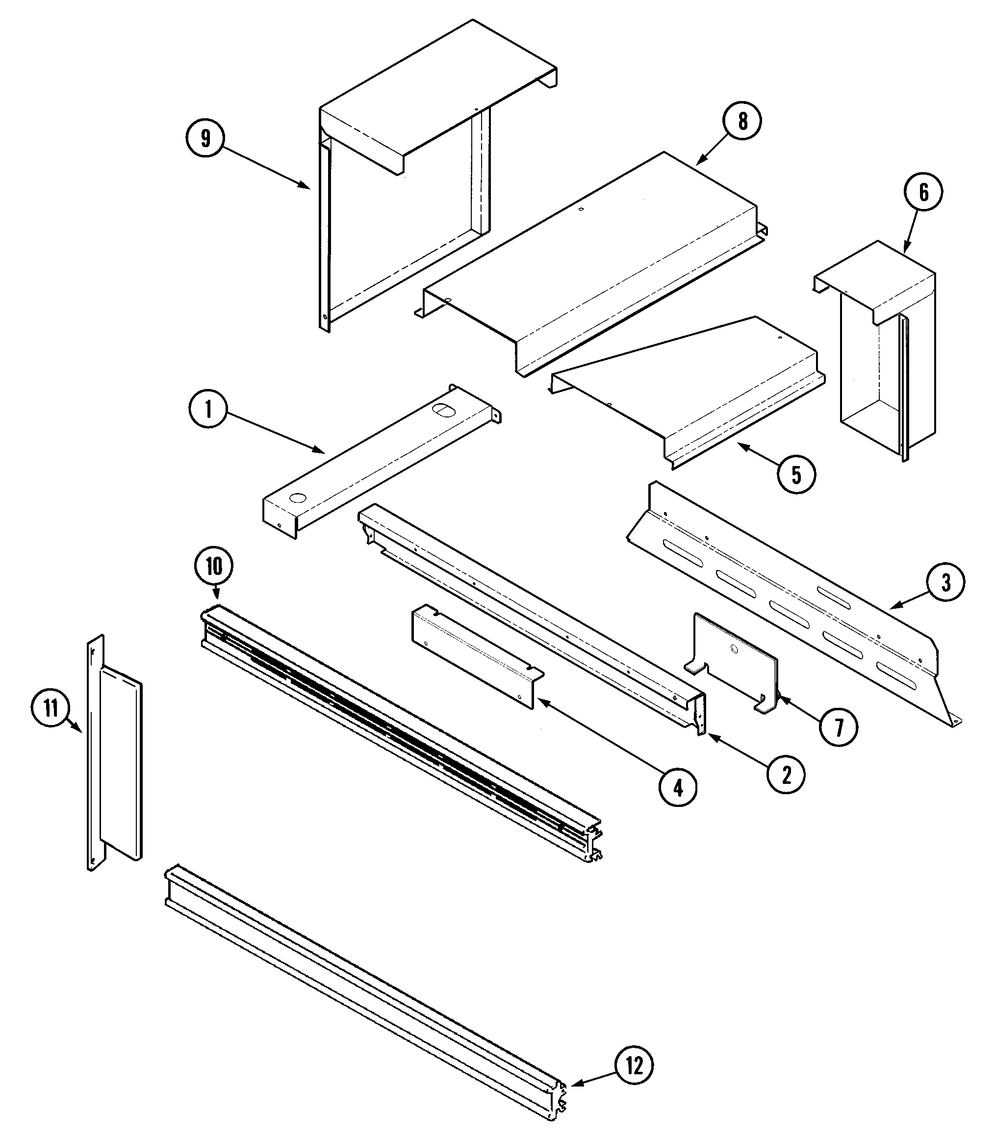 Maytag MMW5530BAB microwave trim & attachments diagram