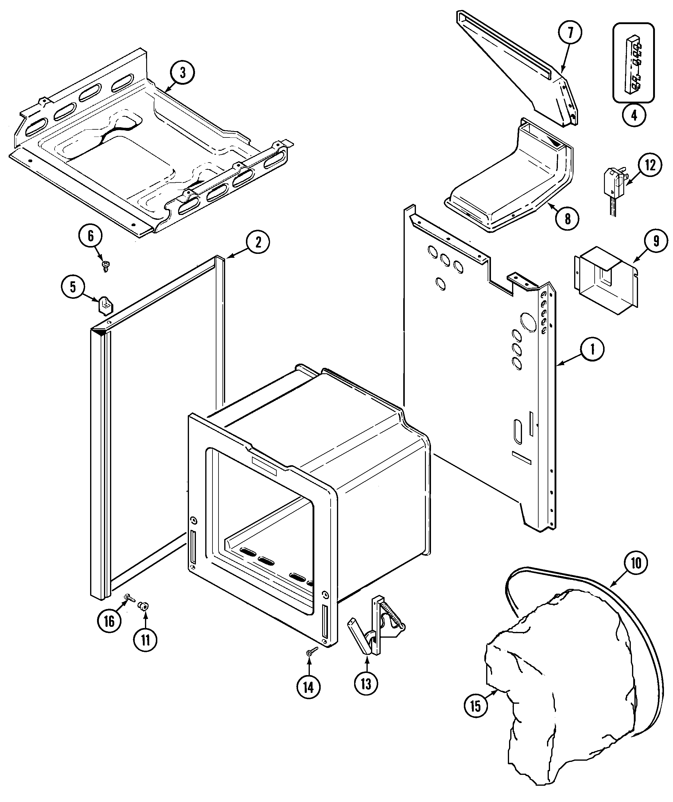 Maytag GC3111SXAW body diagram