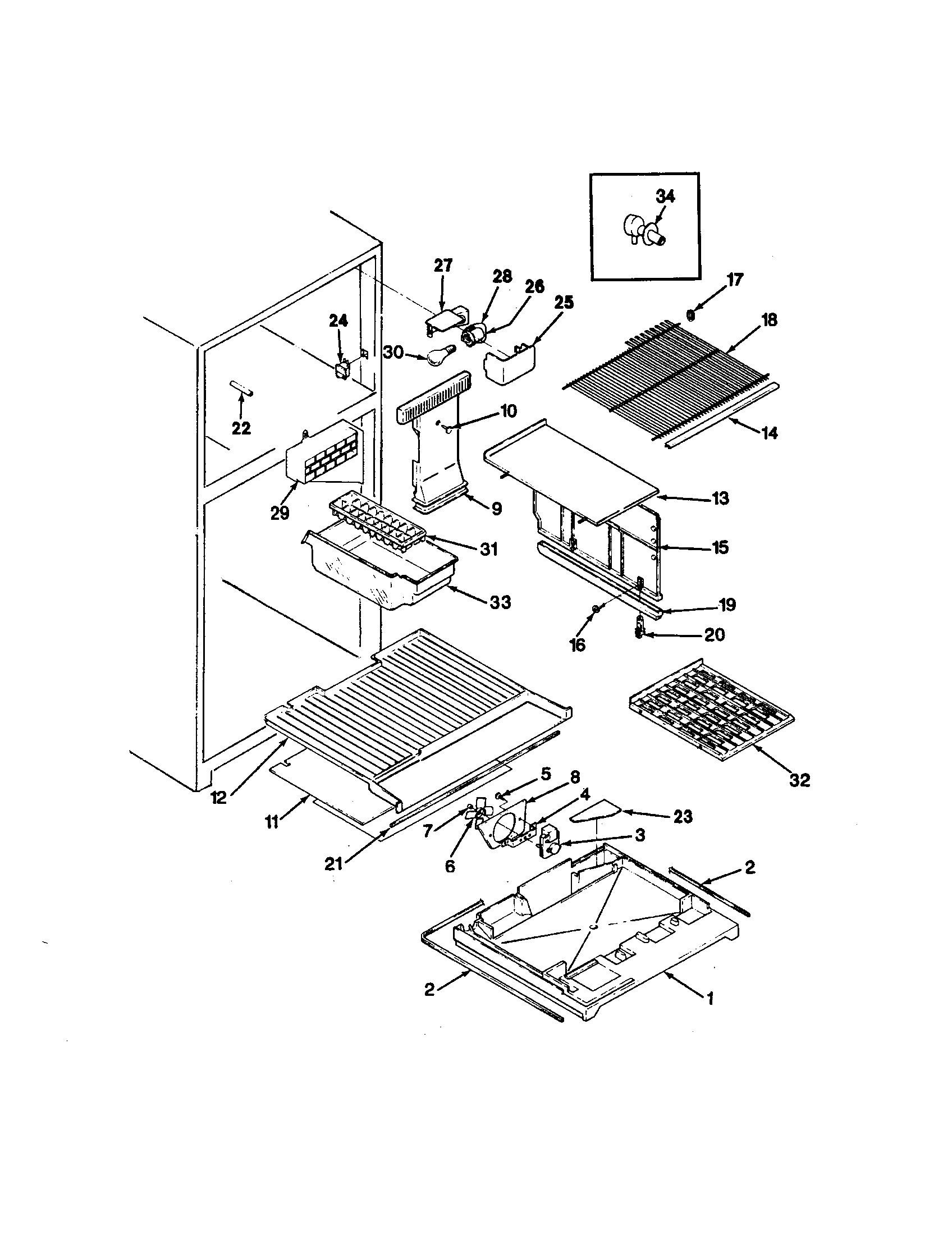 Maytag RTD1900AAL ice cubes diagram