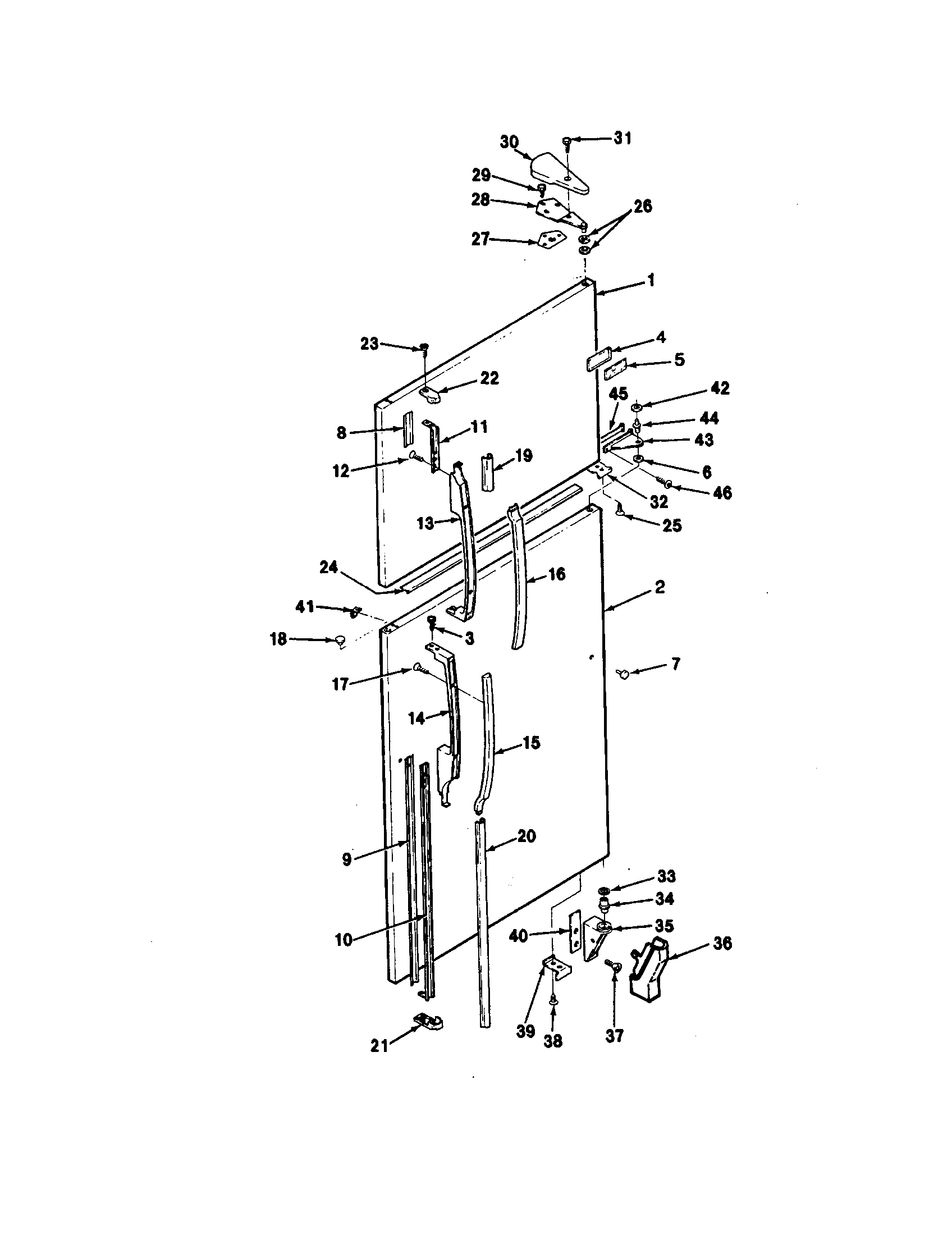 Maytag RTD1900AAL doors diagram
