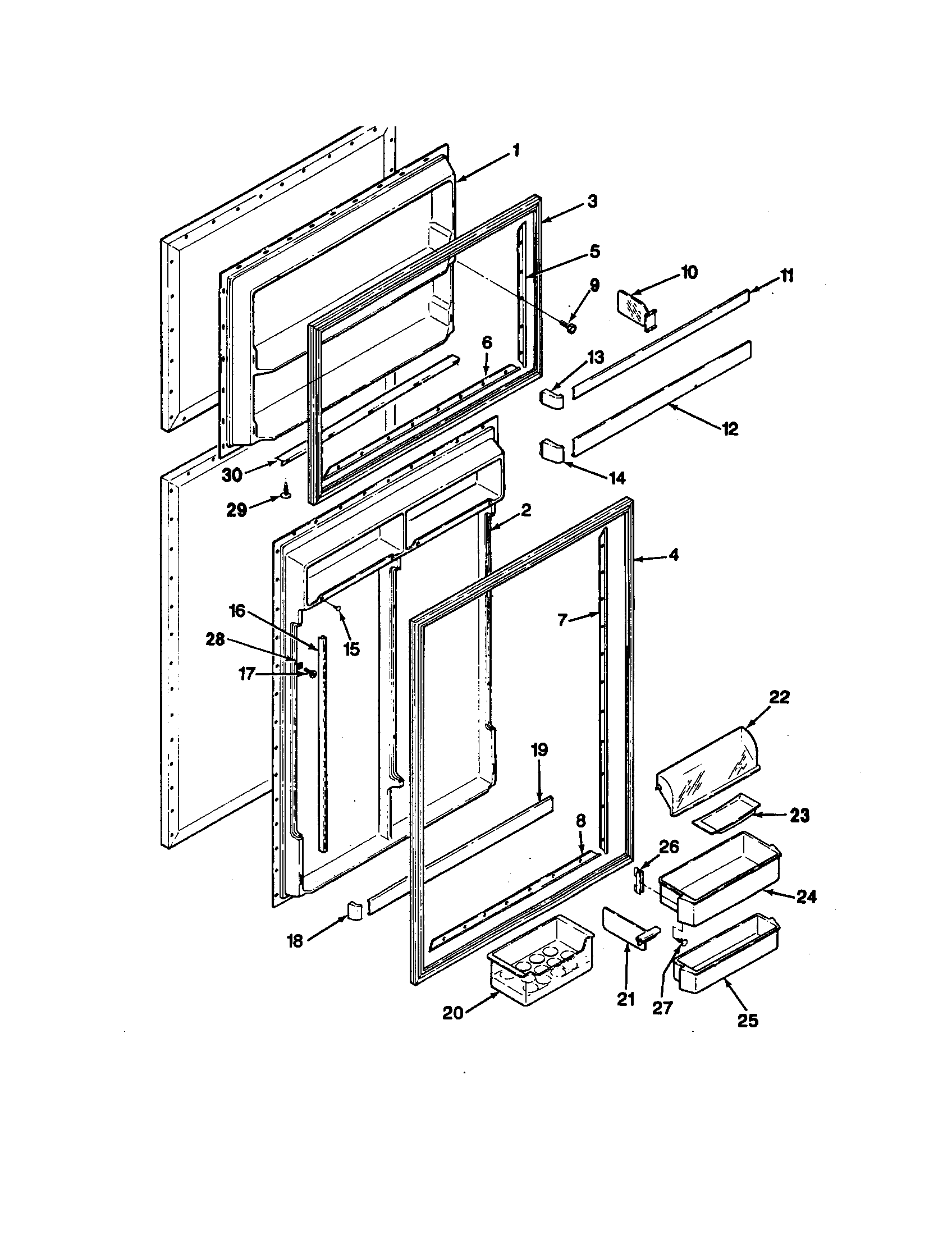 Maytag RTD1900AAL inner doors diagram