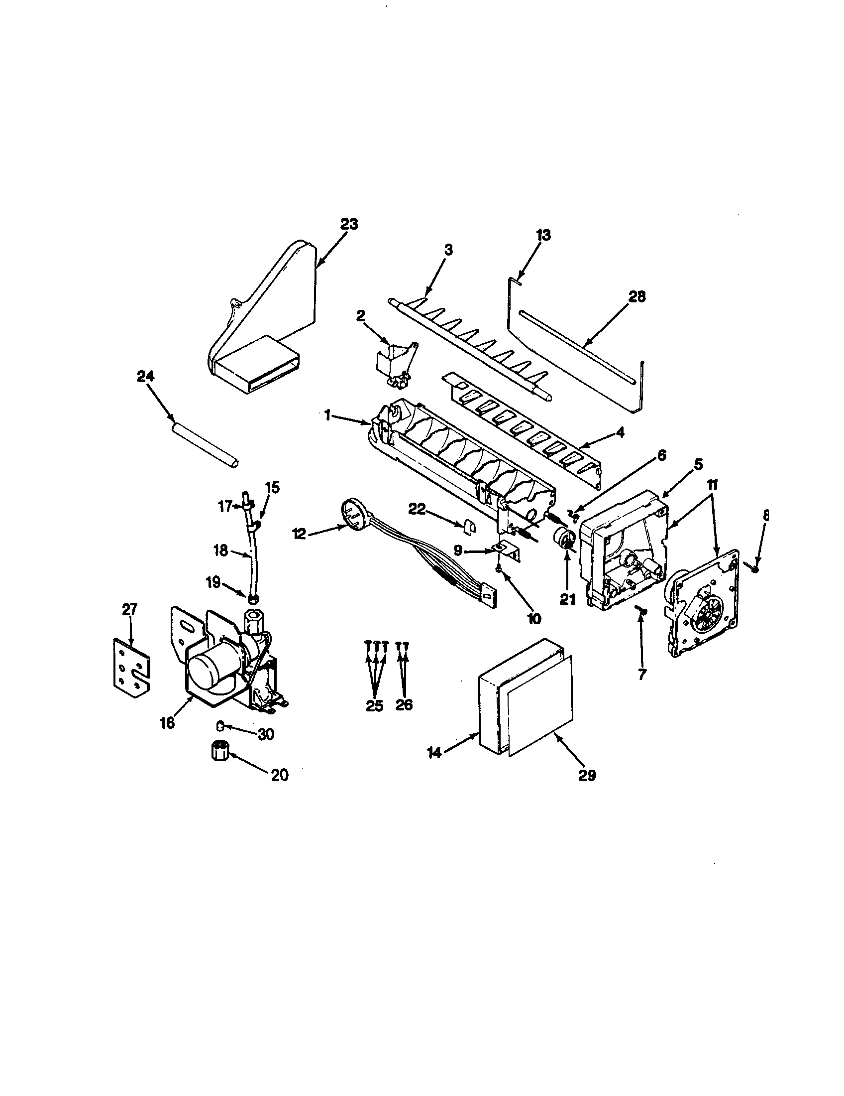 Maytag RTD1900AAL ice maker diagram