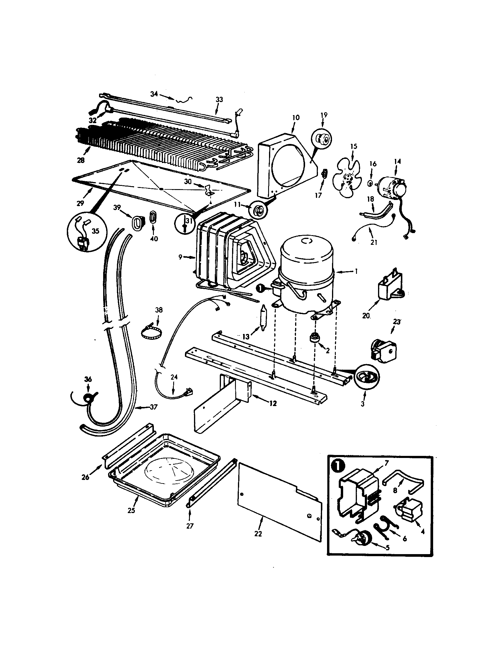 Magic Chef RB18HN-3AW unit diagram