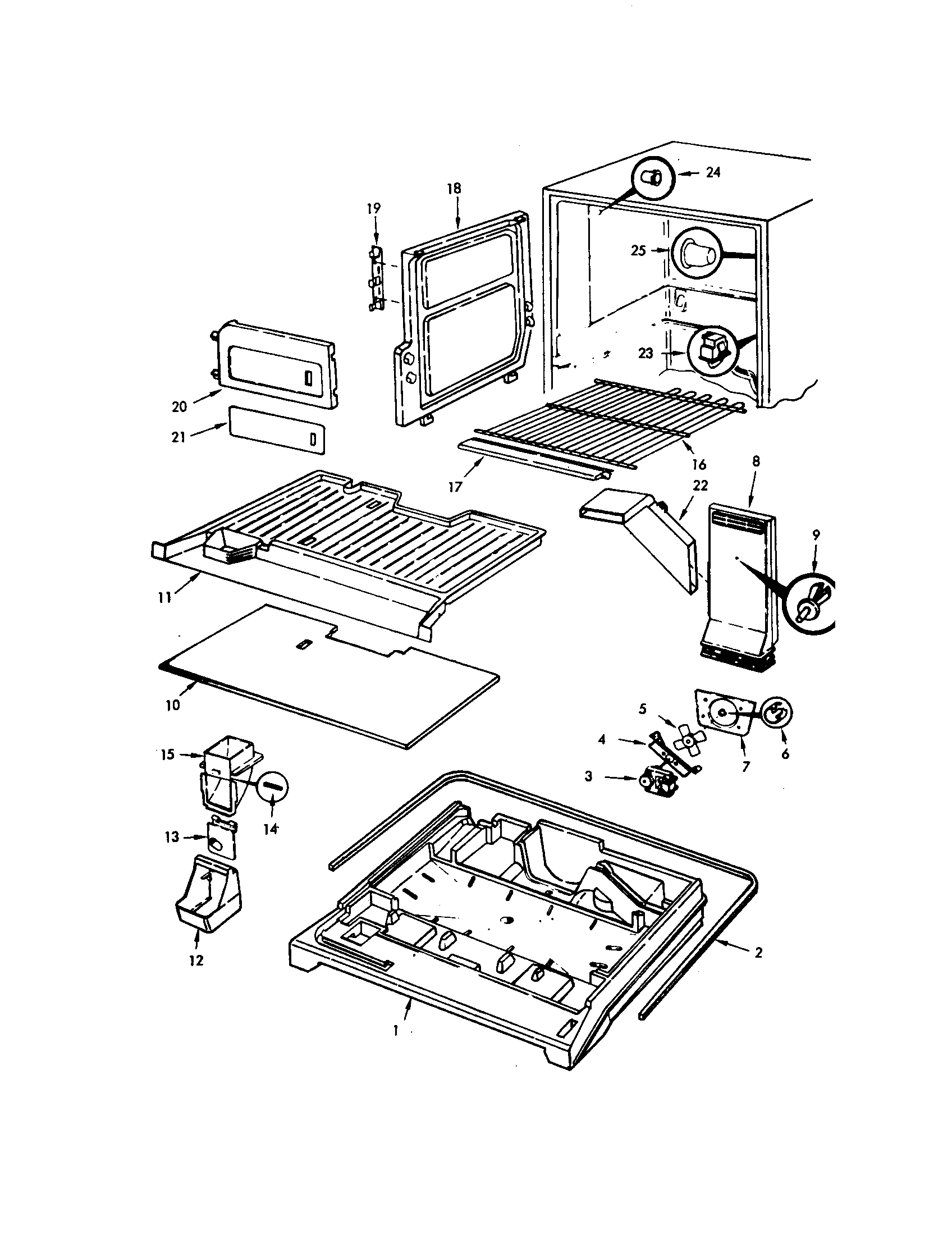 Magic Chef RB18HN-3AW freezer diagram