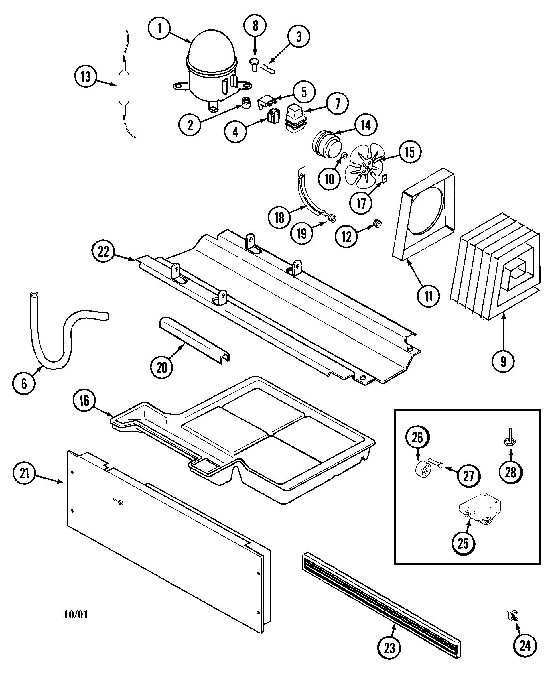 Maytag MTB1553ARA compressor diagram
