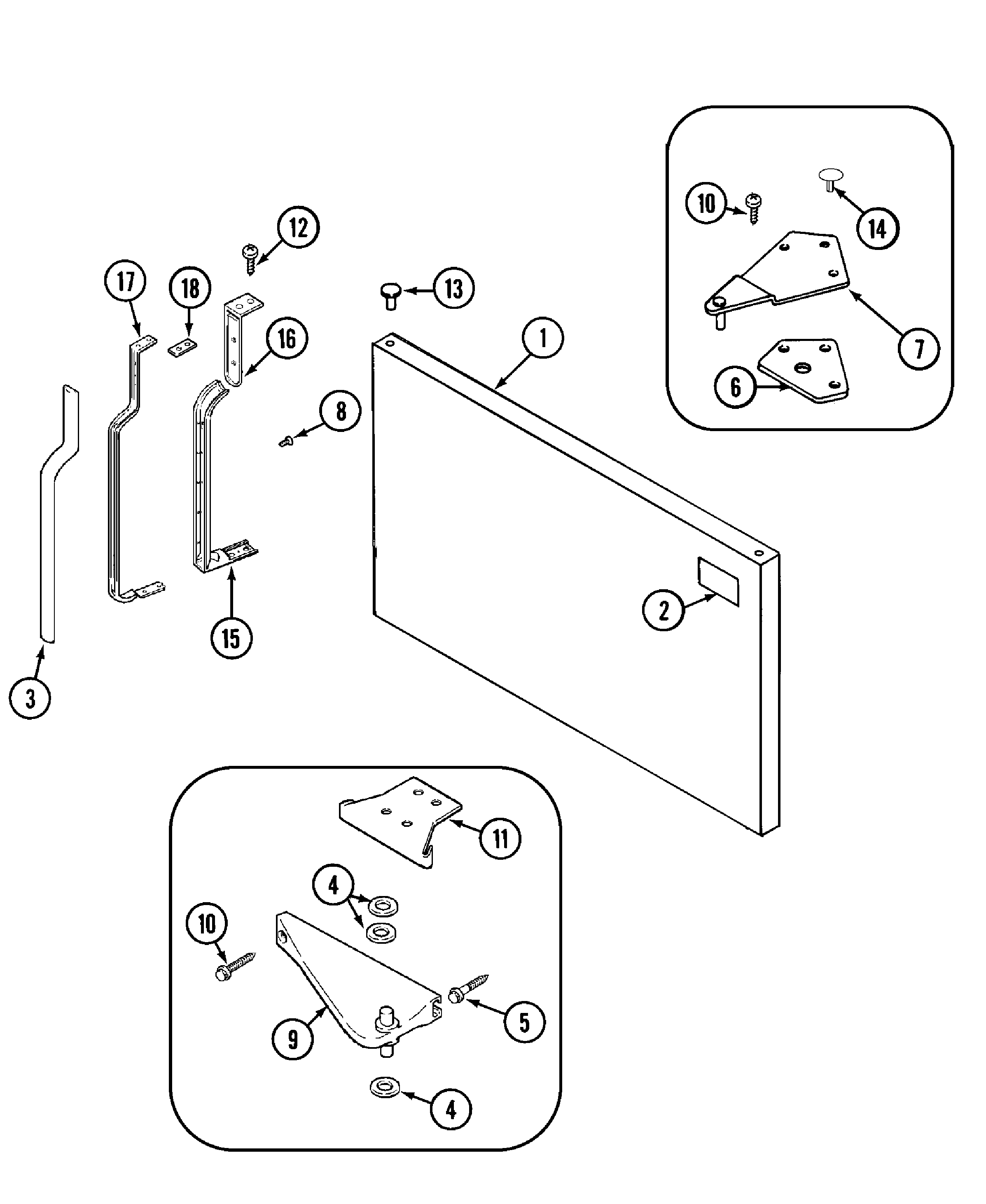 Maytag MTB1553ARA freezer outer door diagram