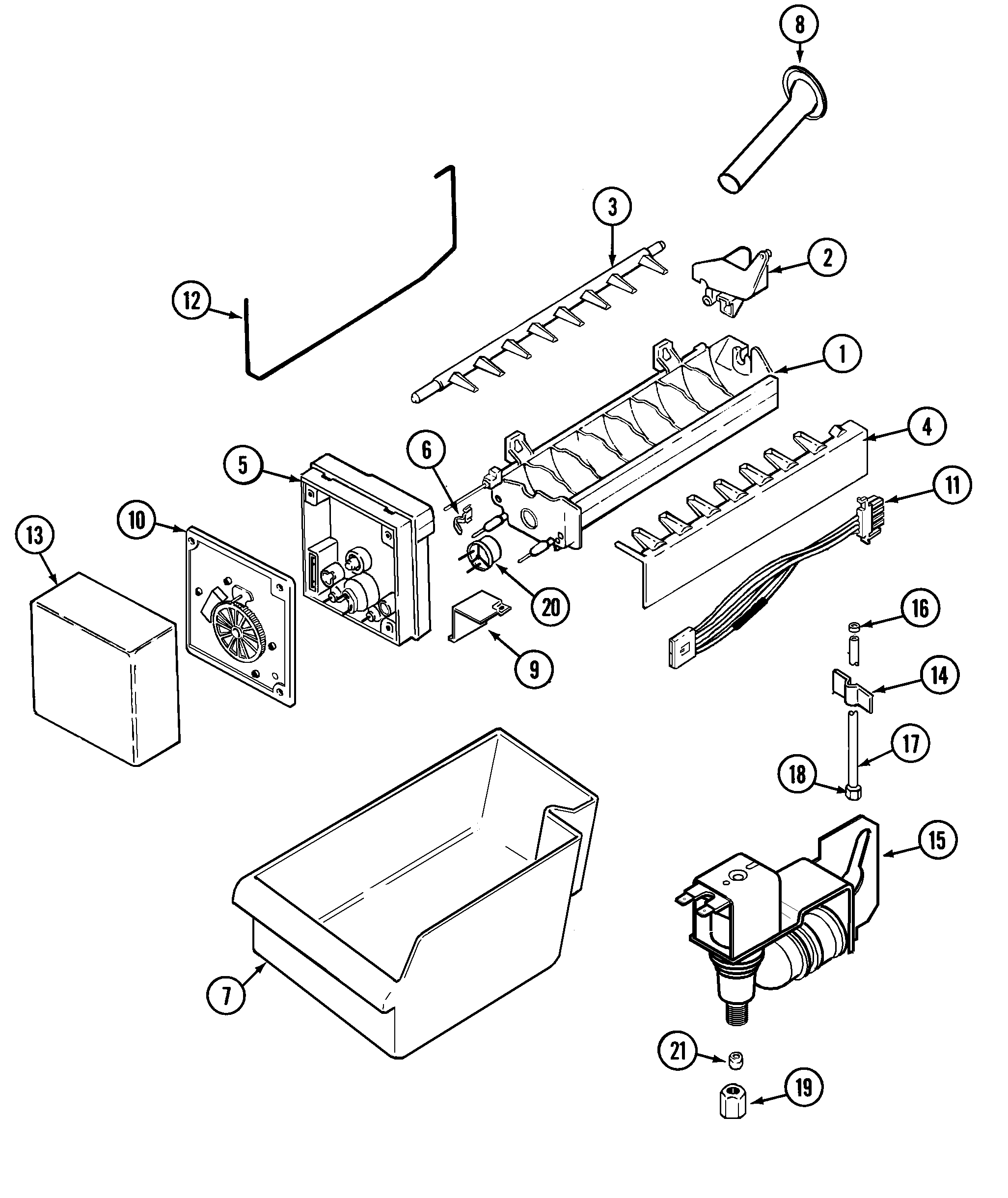 Maytag MTB1553ARA optional ice maker kit-uki1000axx diagram