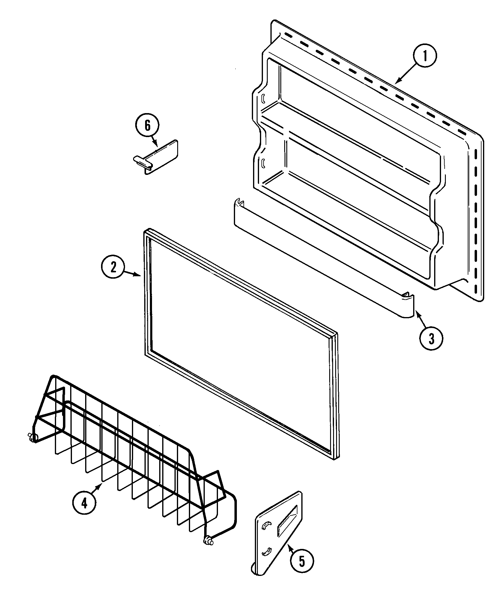 Maytag MTB2455ARW freezer inner door diagram