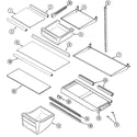 Maytag MTB2153ARA shelves & accessories diagram