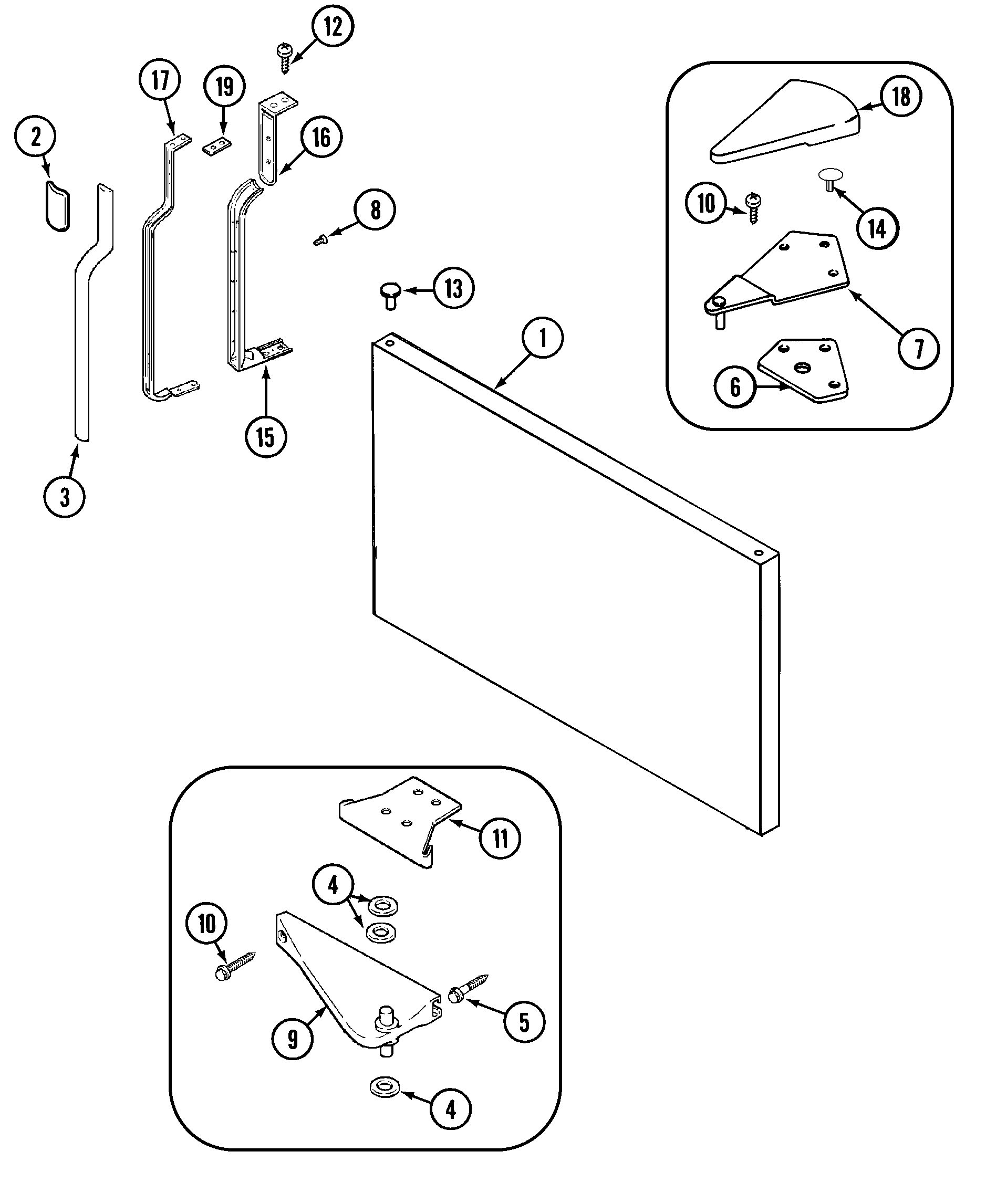 Maytag MTB2446AEA freezer outer door diagram