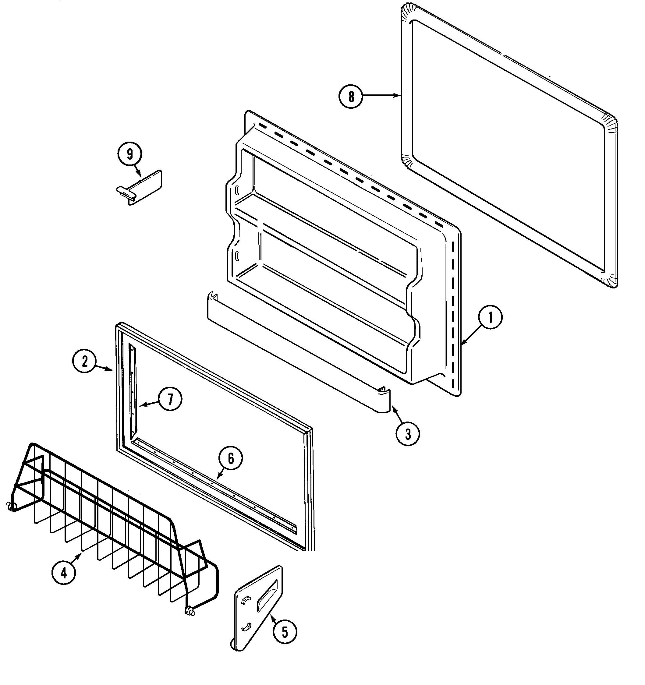 Maytag MTB2446AEA freezer inner door diagram