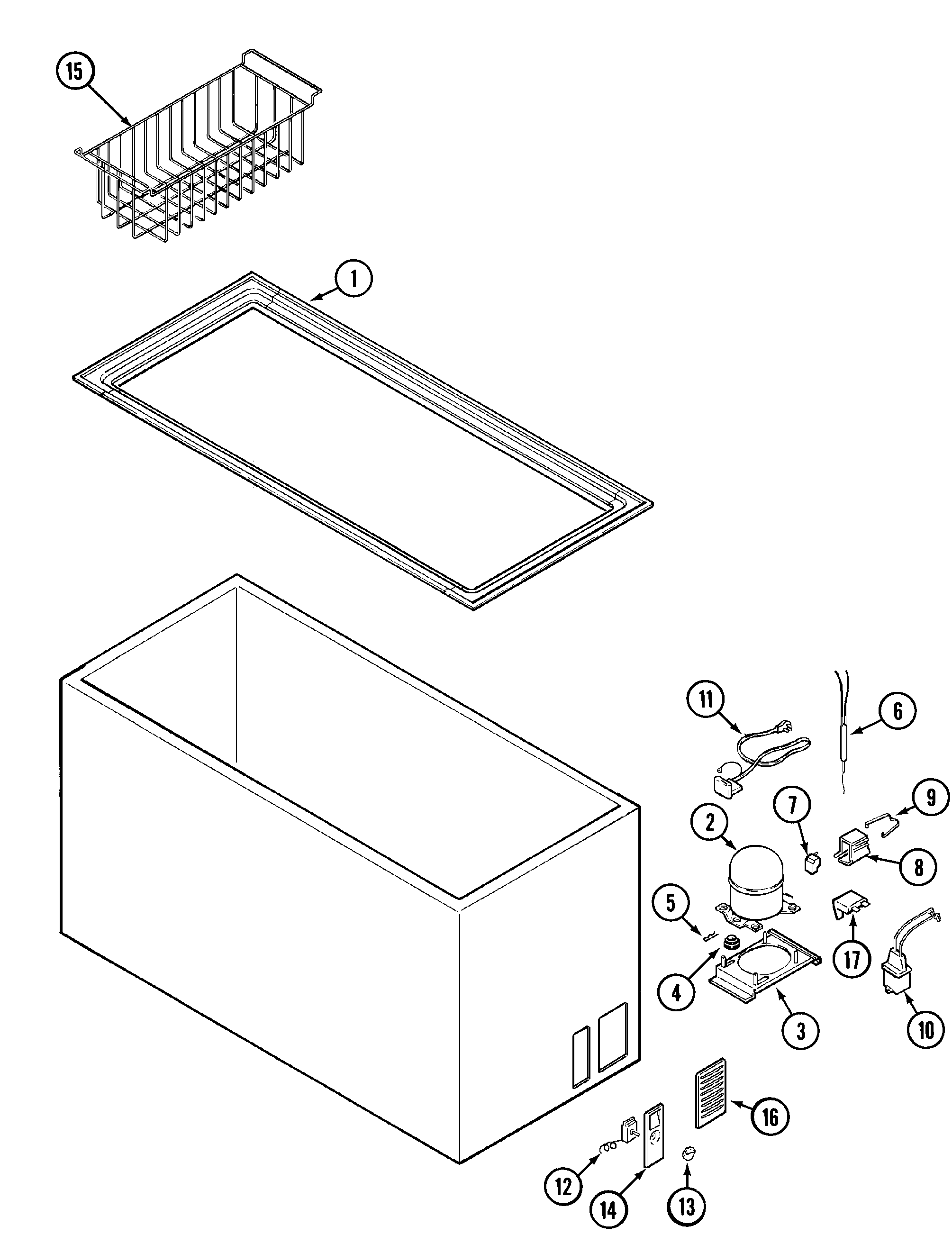Maytag CFC0535ARW cabinet diagram