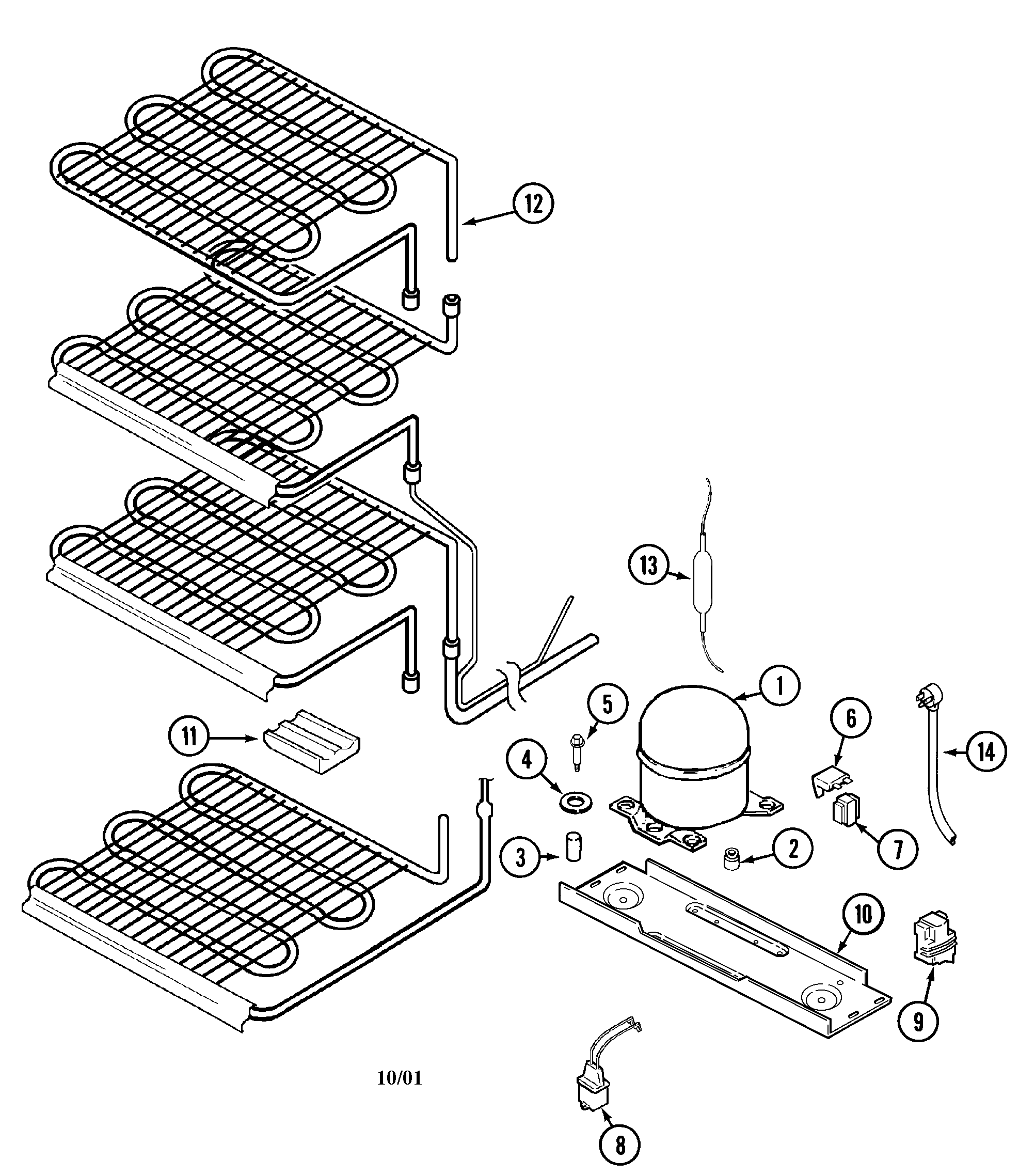 Maytag GV1226NXEW unit compartment & system diagram
