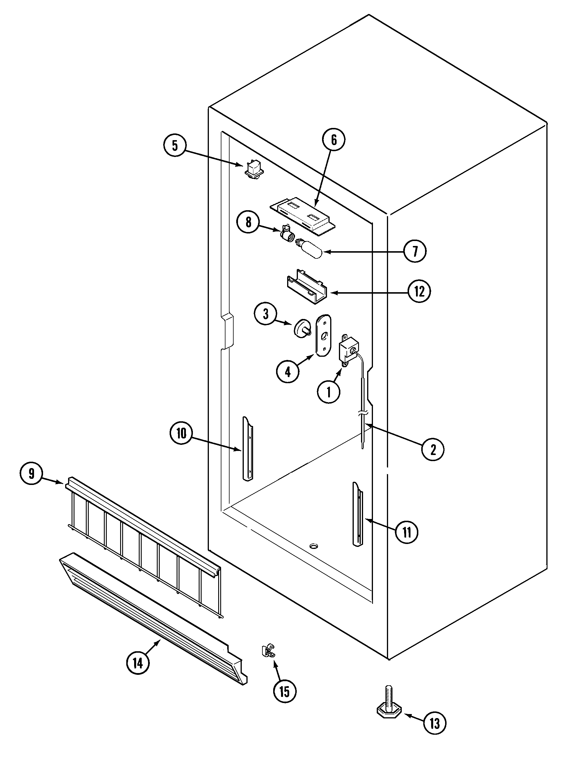 Maytag GV1226NXEW freezer compartment diagram
