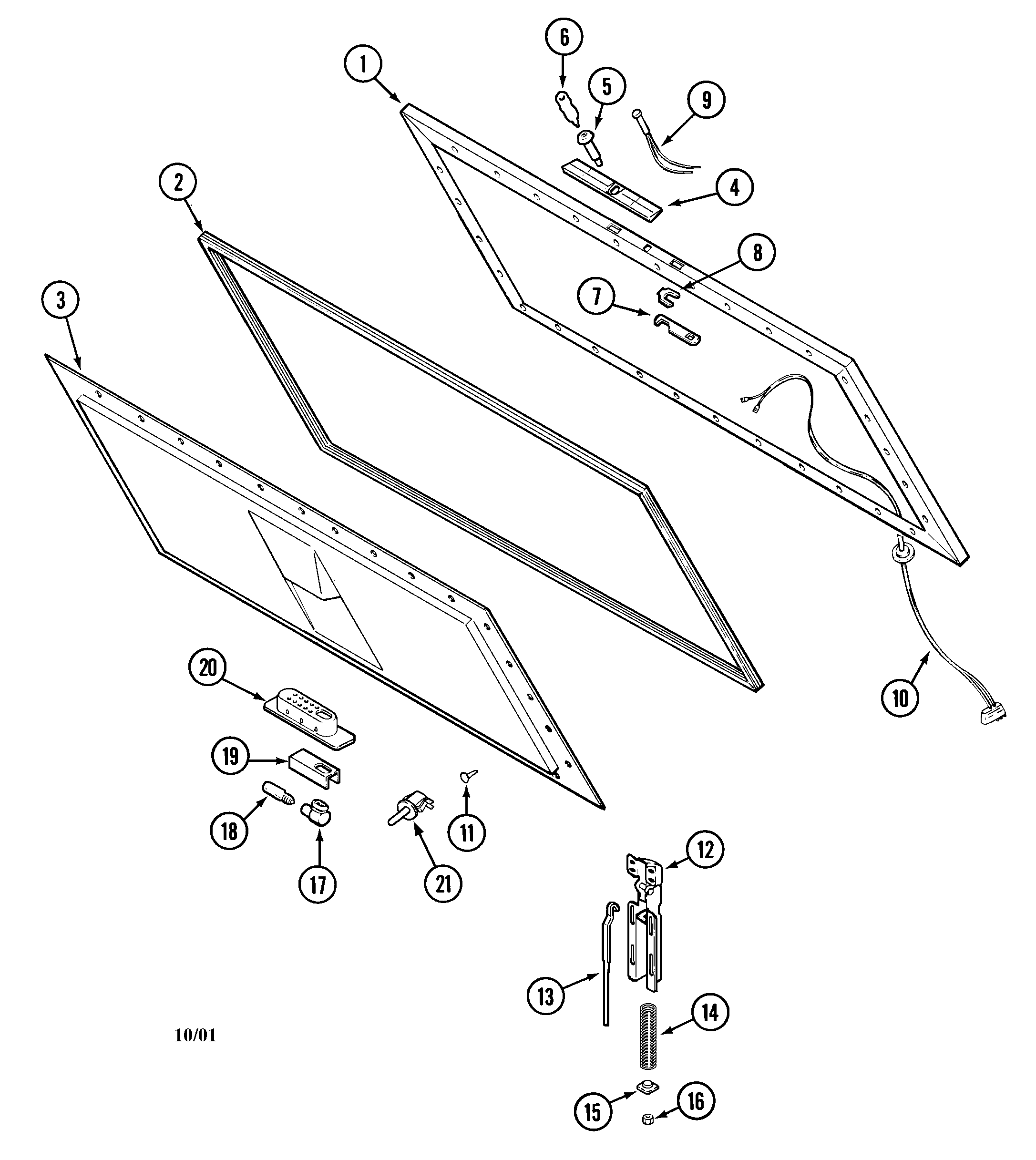 Maytag CFC2236GRW lid diagram