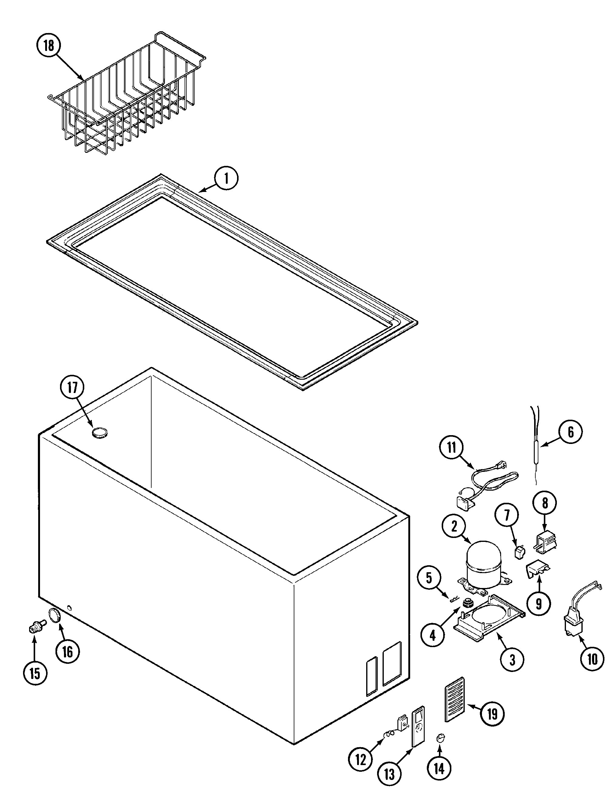 Maytag CFC2236GRW cabinet diagram