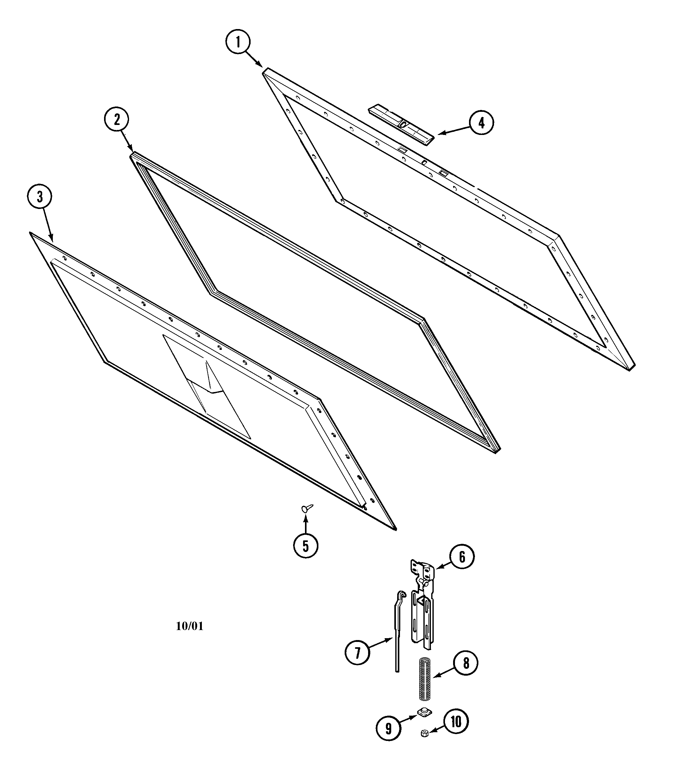 Maytag CFC0535GRW lid diagram