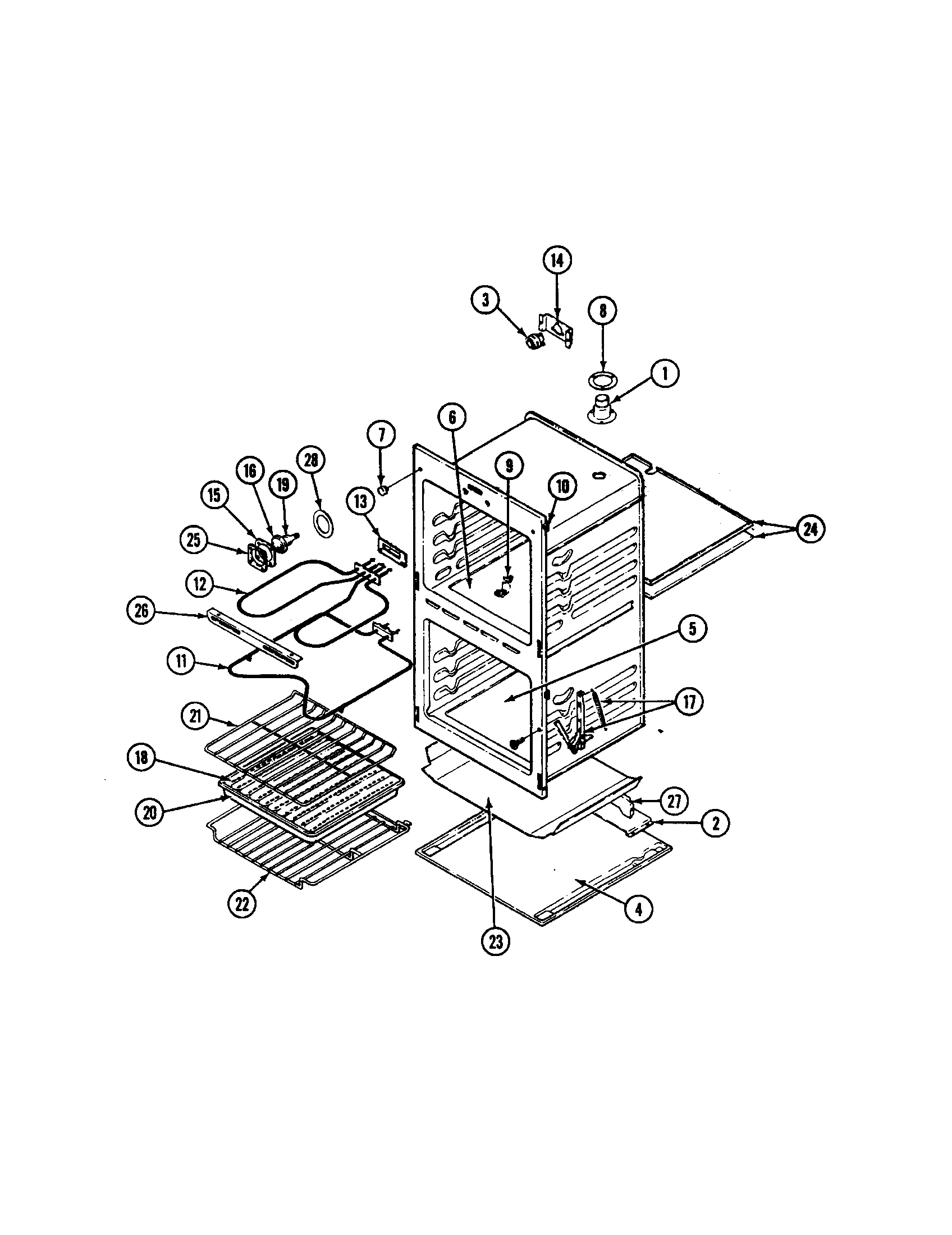 Maytag CWE502 ovens diagram