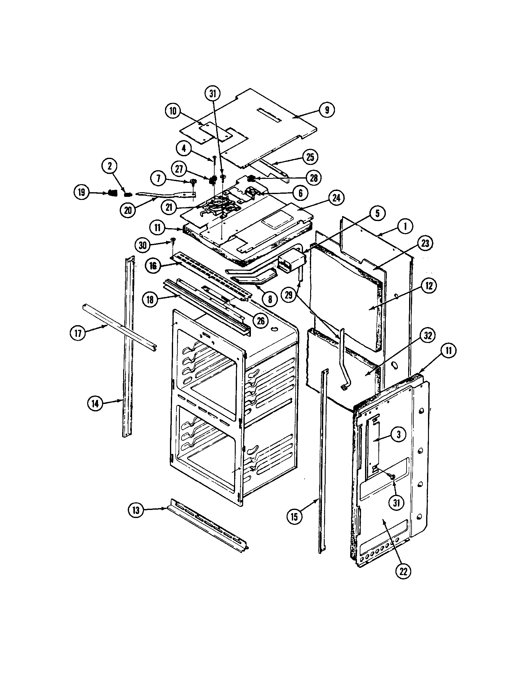 Maytag CWE550 body diagram
