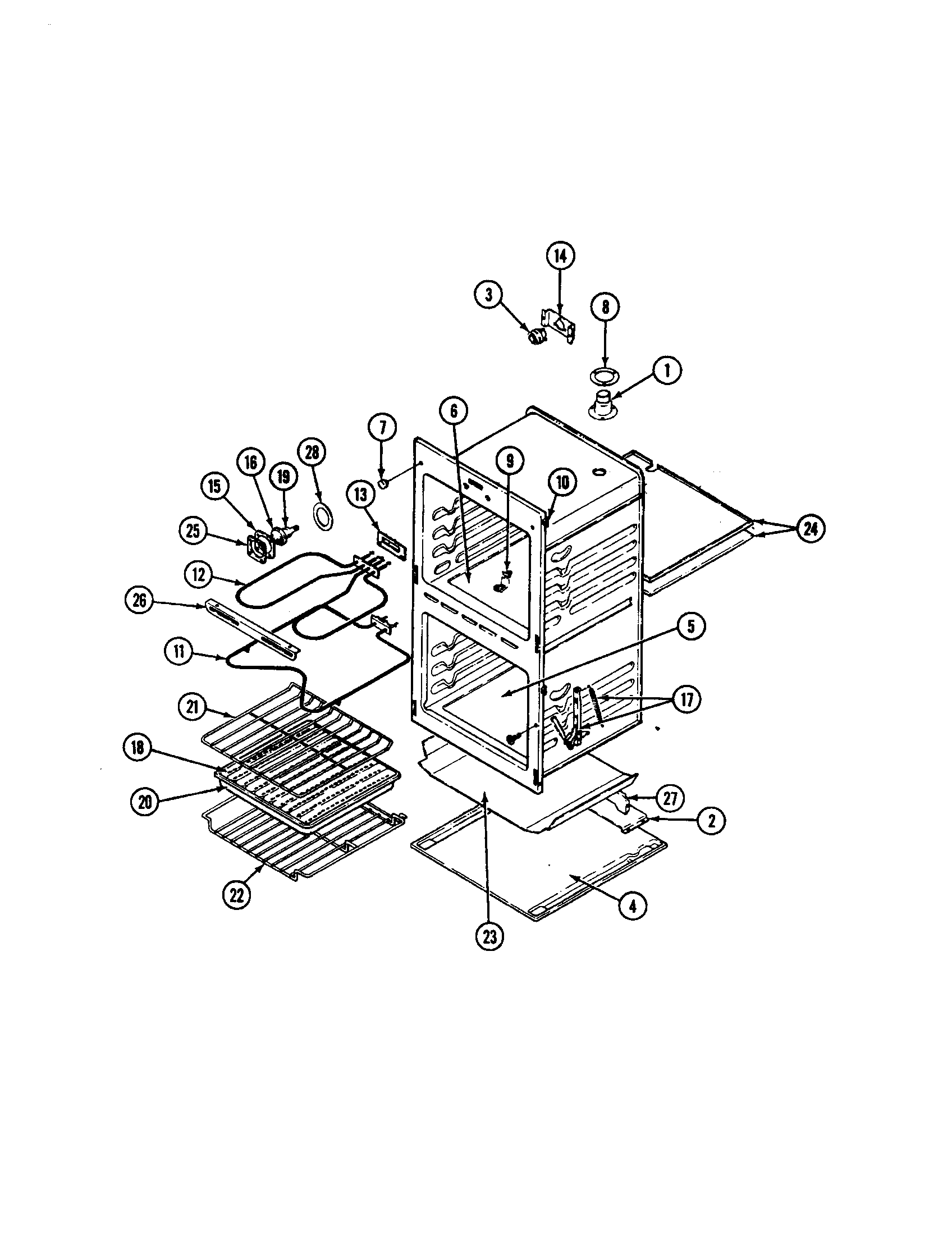 Maytag CWE550 ovens diagram
