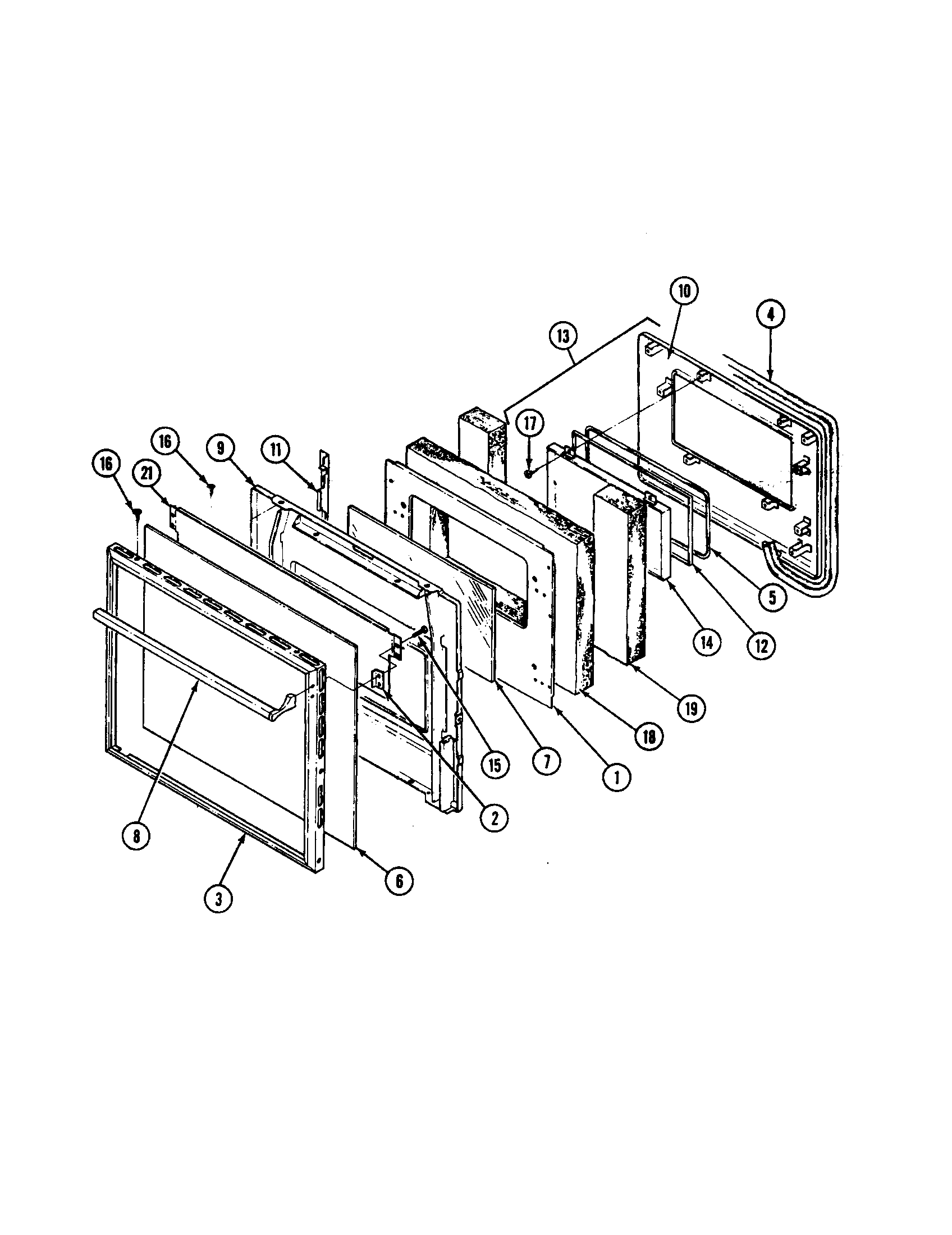 Maytag CWE550 upper door diagram