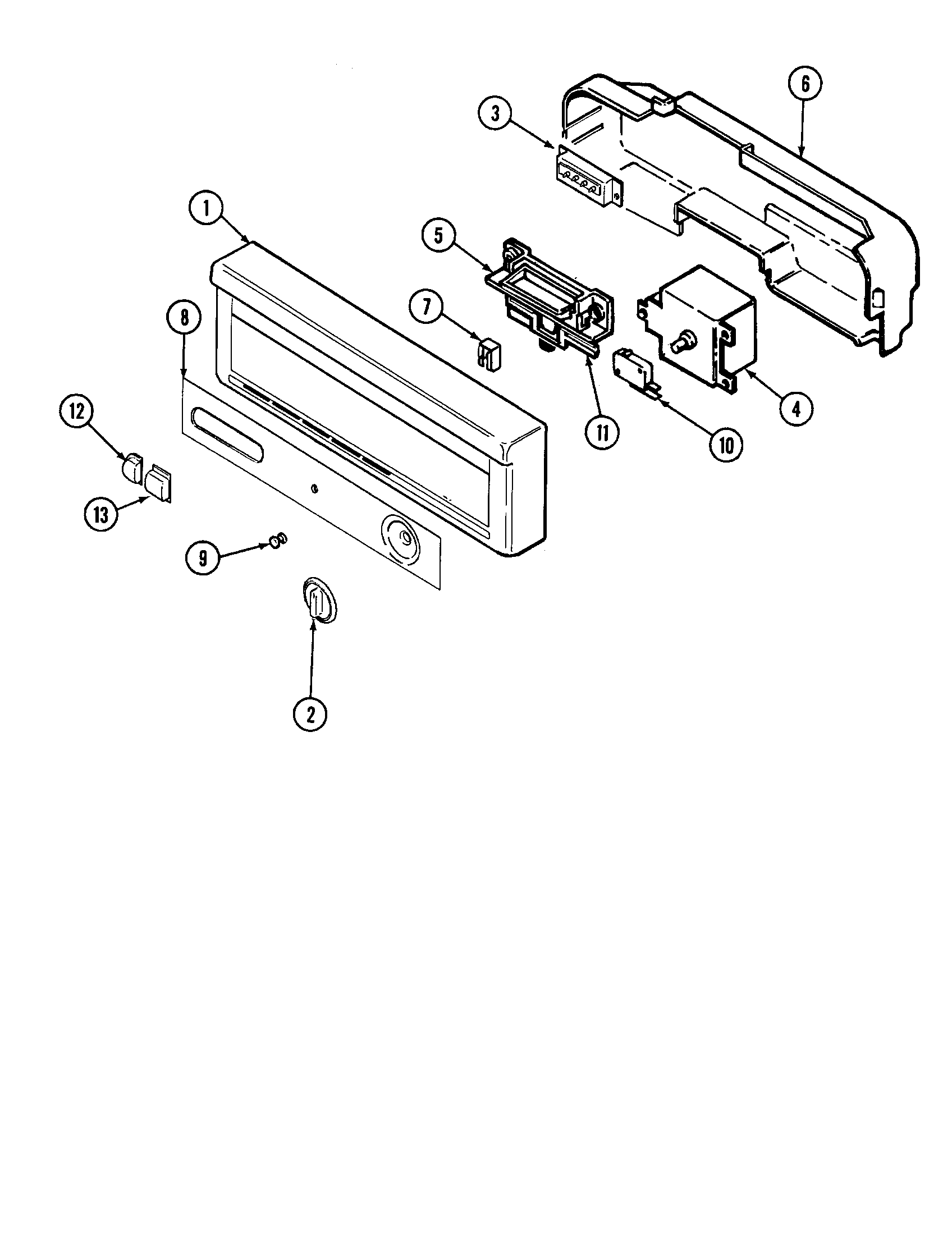 Maytag DWC7602AAE control panel diagram