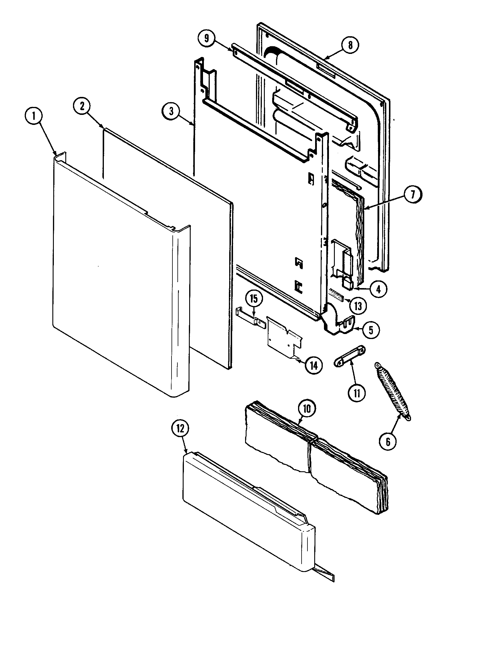 Maytag DWC7602AAE door diagram
