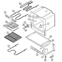 Maytag MER4320AGW oven/base diagram