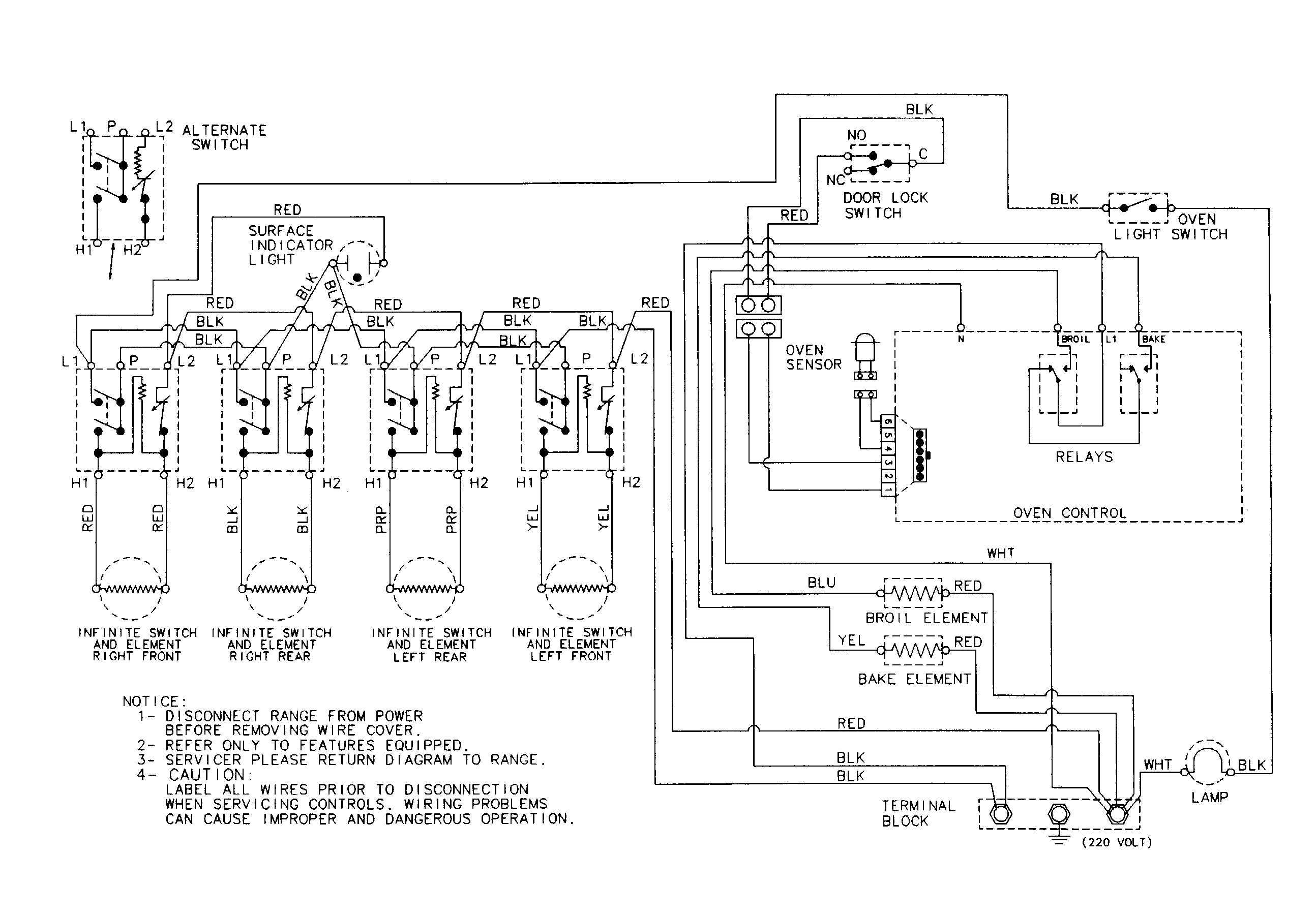 Magic Chef CER3520AGW wiring informaiton diagram