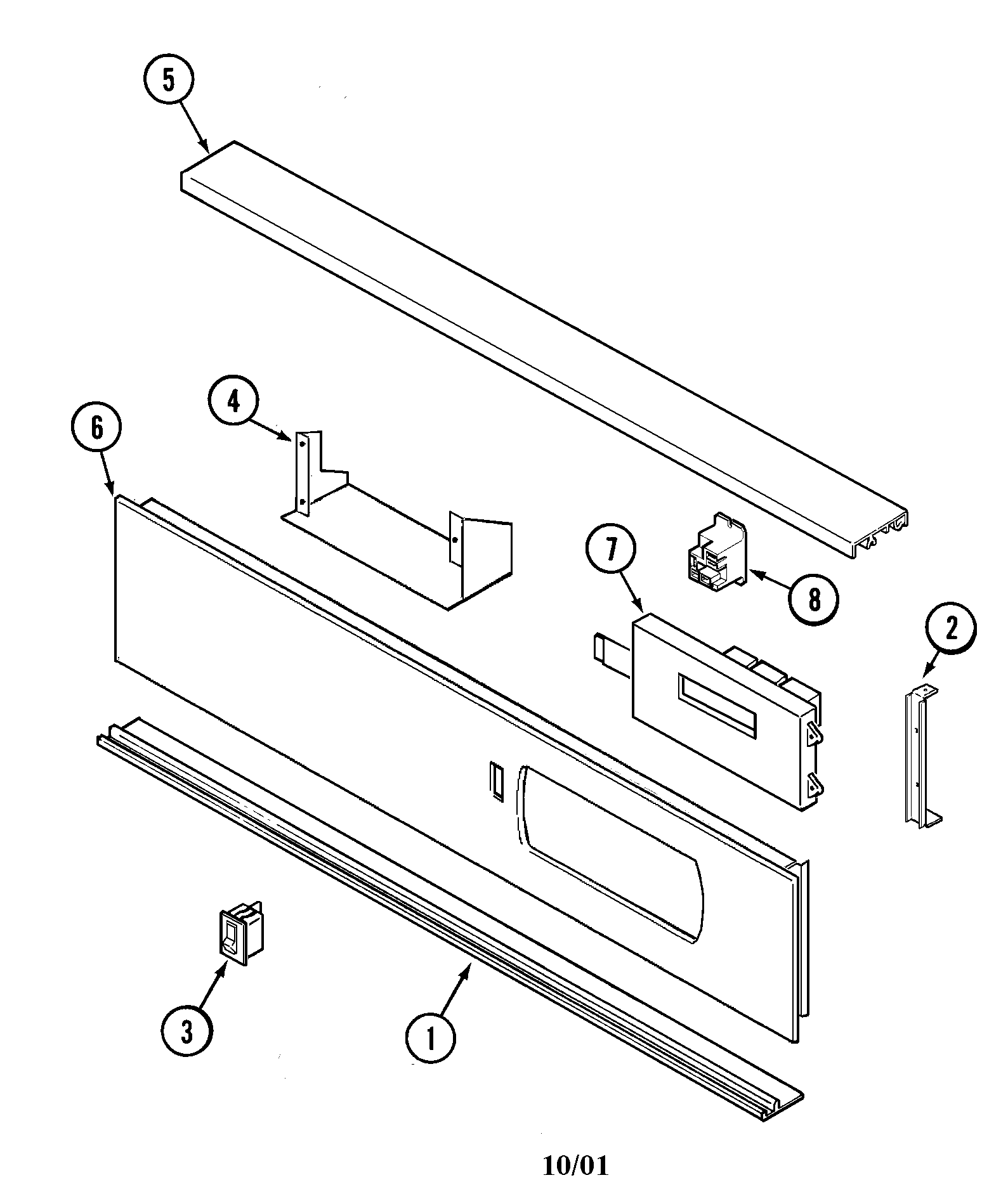 Maytag MEW6530AAW control panel diagram