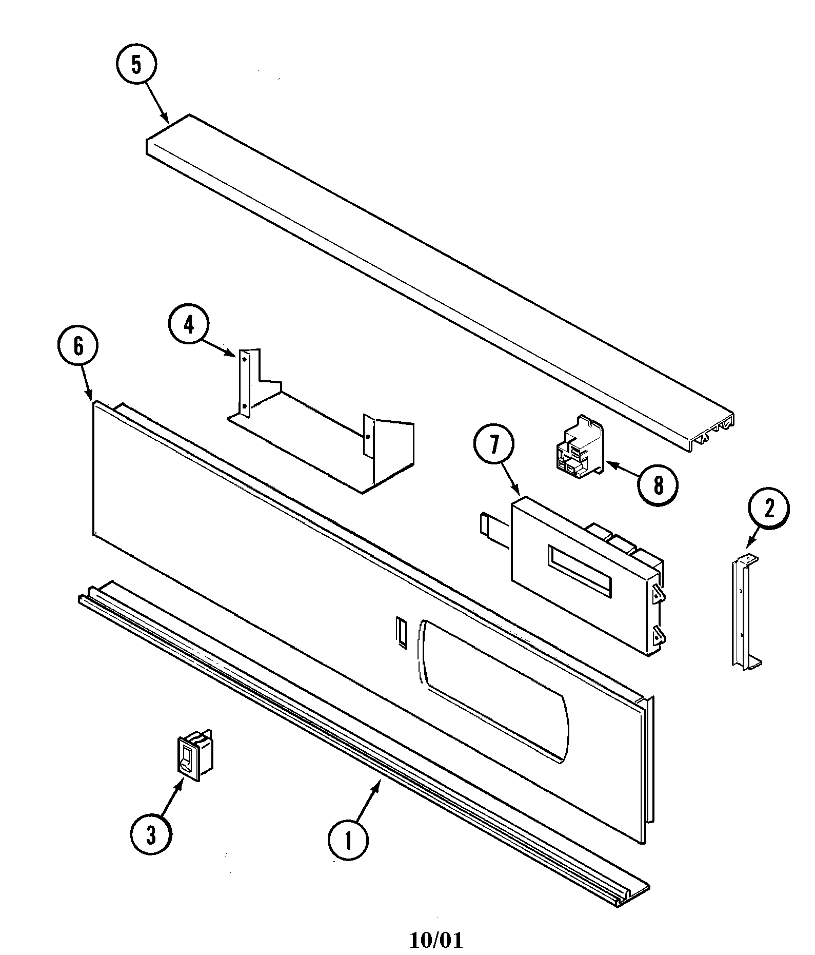 Maytag MEW6530ACB control panel diagram