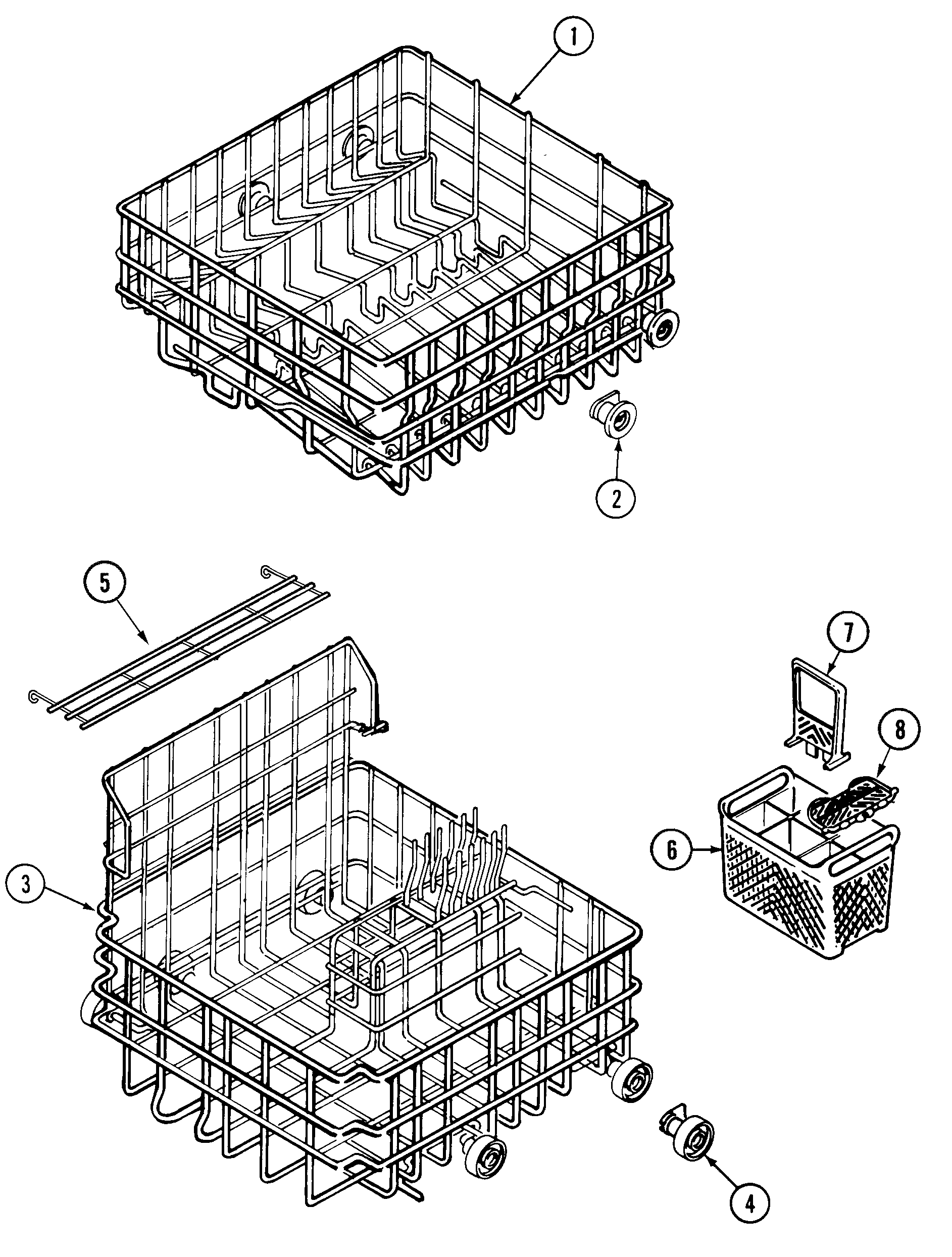 Maytag DWU7600ABX racks diagram
