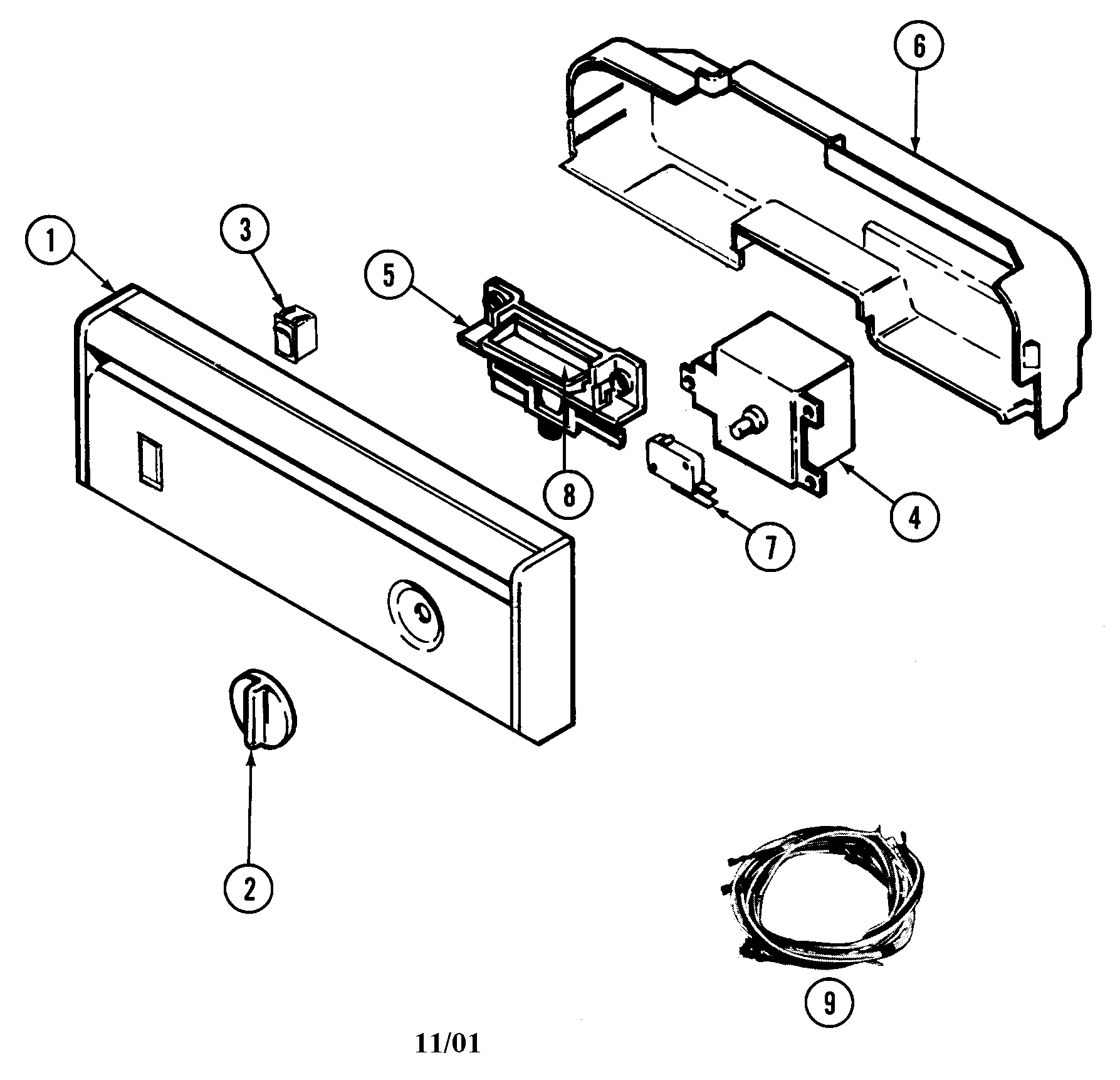 Maytag DWU7300ABX control panel diagram