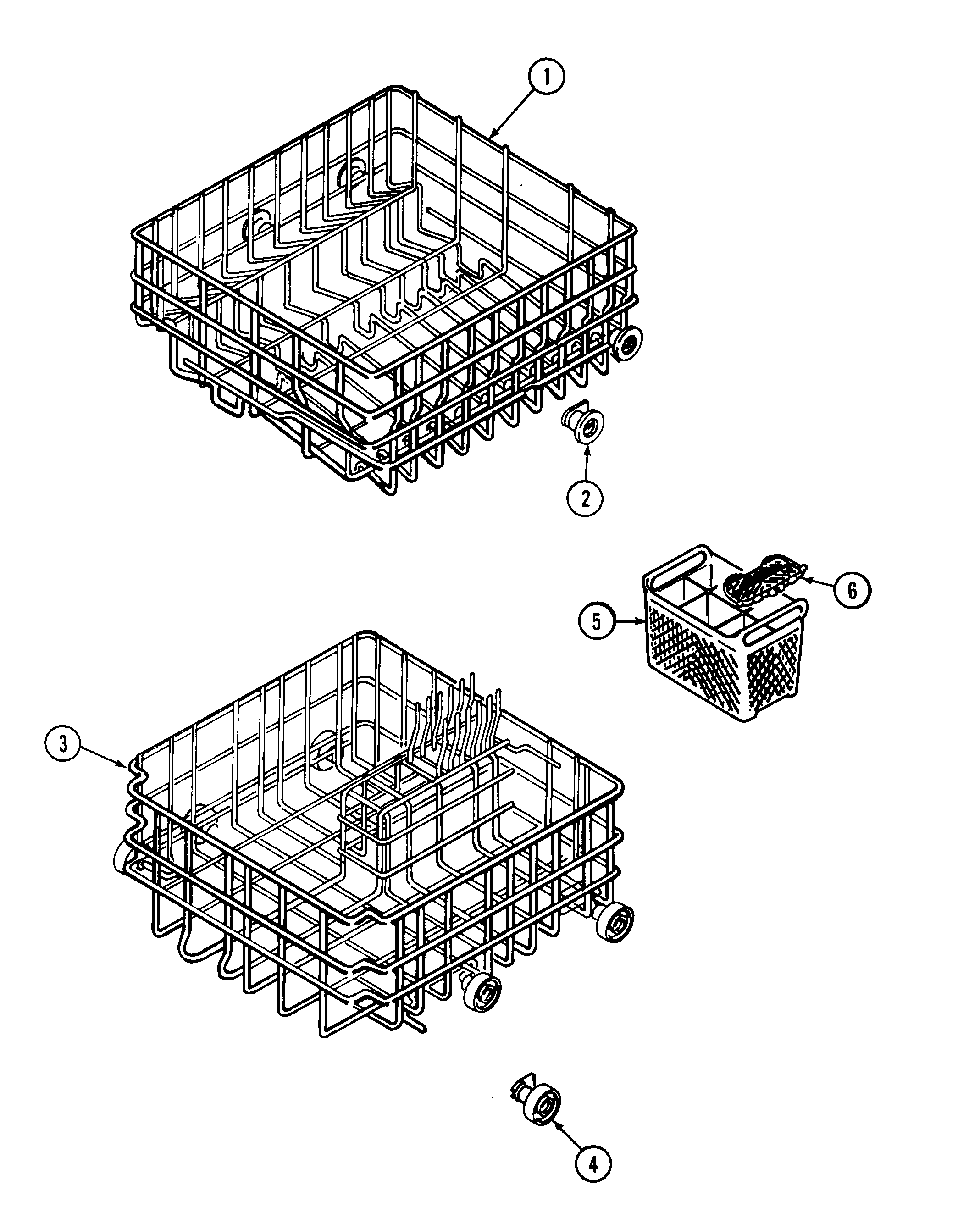 Maytag DWU7300ABX racks diagram