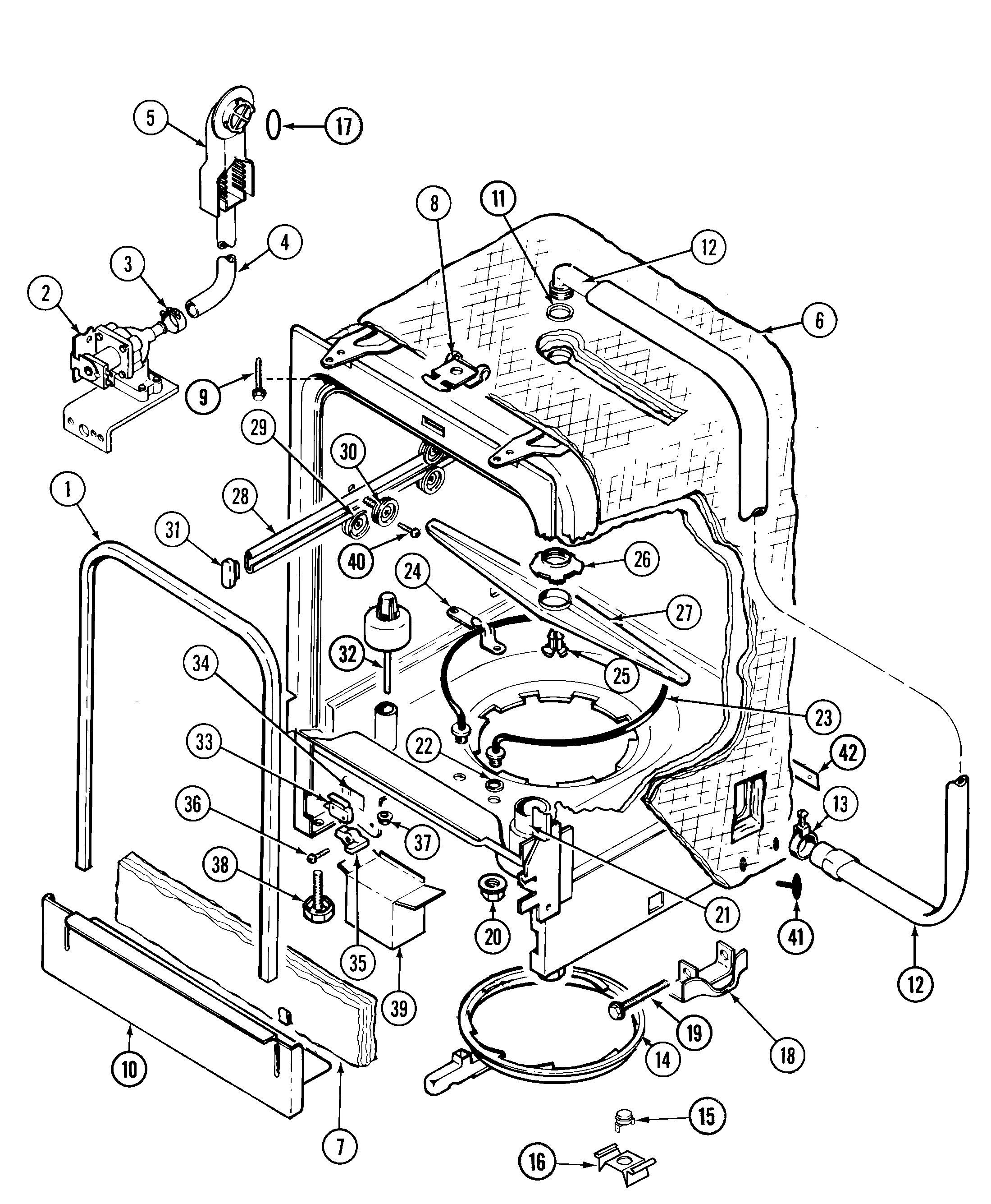 Maytag DWU9200BBM tub (dwu9200bam & bbm) diagram