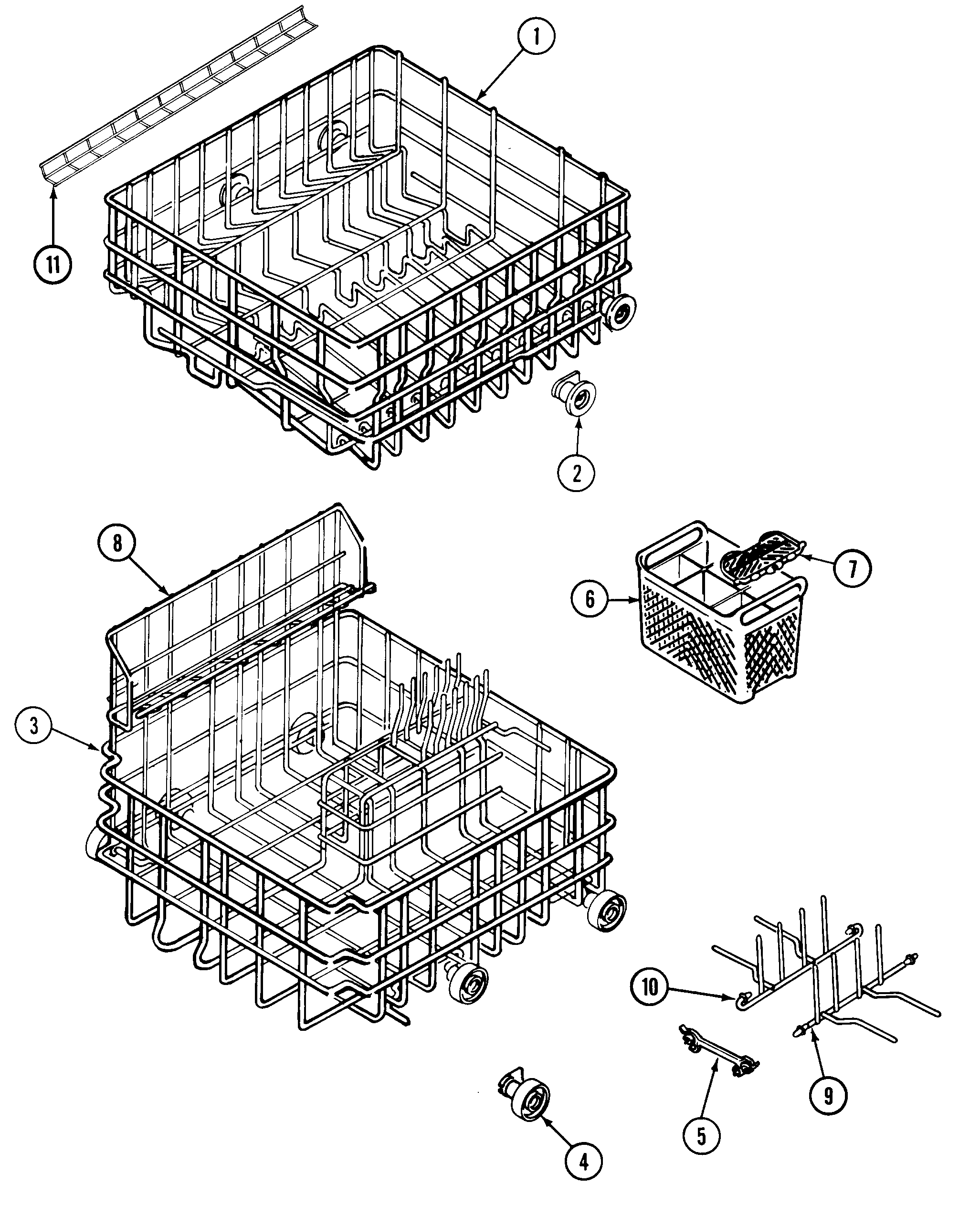 Maytag DWU8860BBE racks diagram